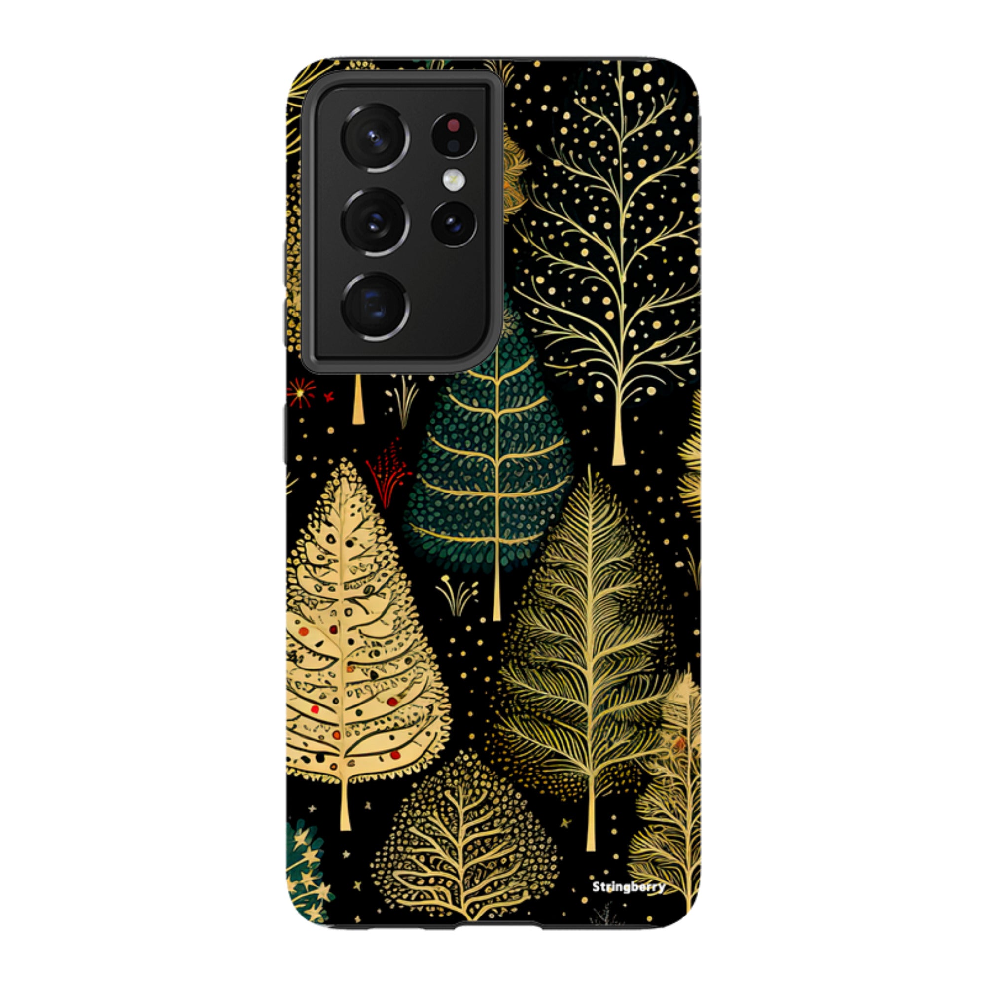Samsung Tough Case -Golden Xmas Trees
