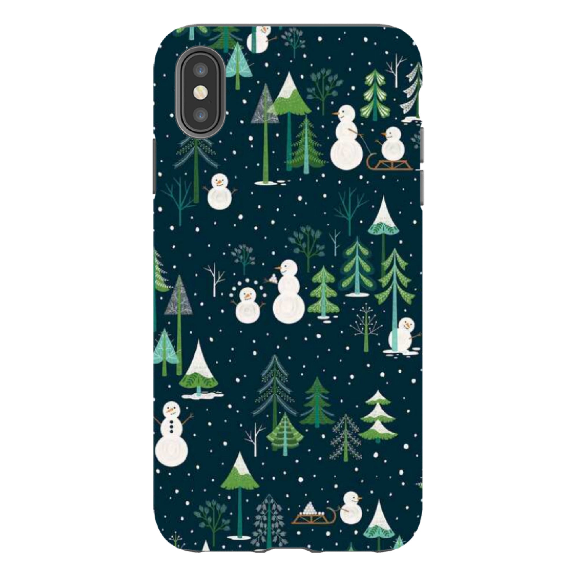 iPhone Tough Case - Snowman Playground By Jenny Zemanek