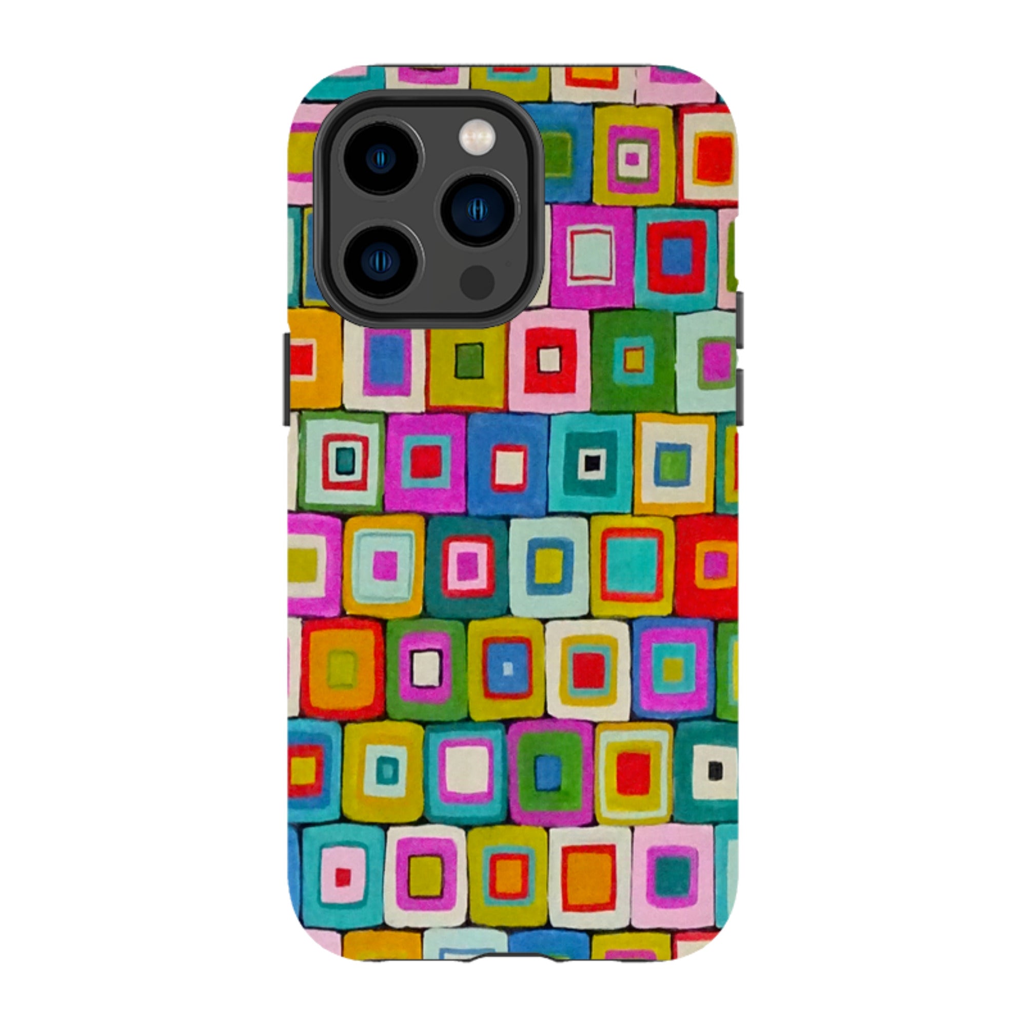iPhone Tough Case - Atelier Blanket Squares Bright By Sarah Campbell