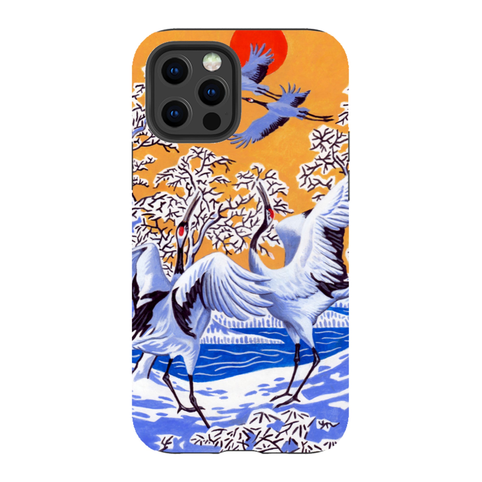 iPhone Tough Case - Japanese Cranes By Philip Hood