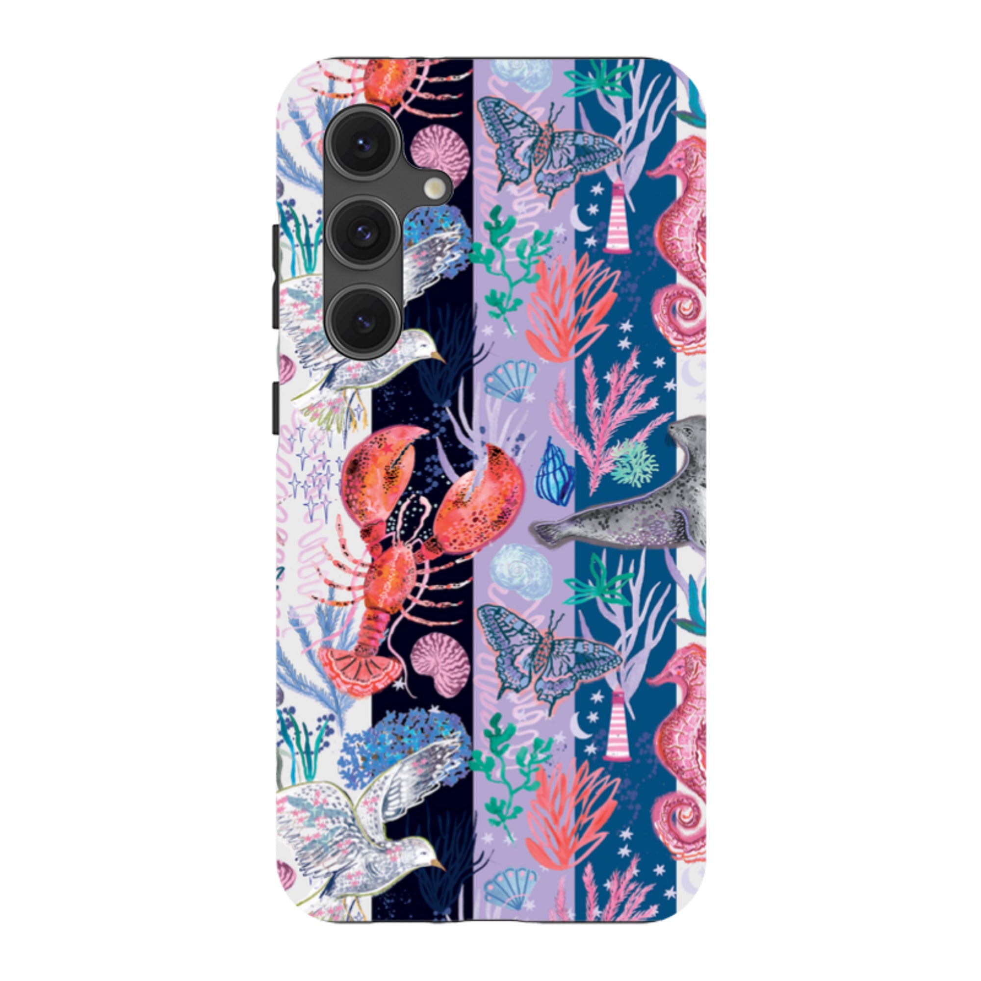 Samsung Tough  Case - Coastal Calling Stripe II By Emma Frances Grant