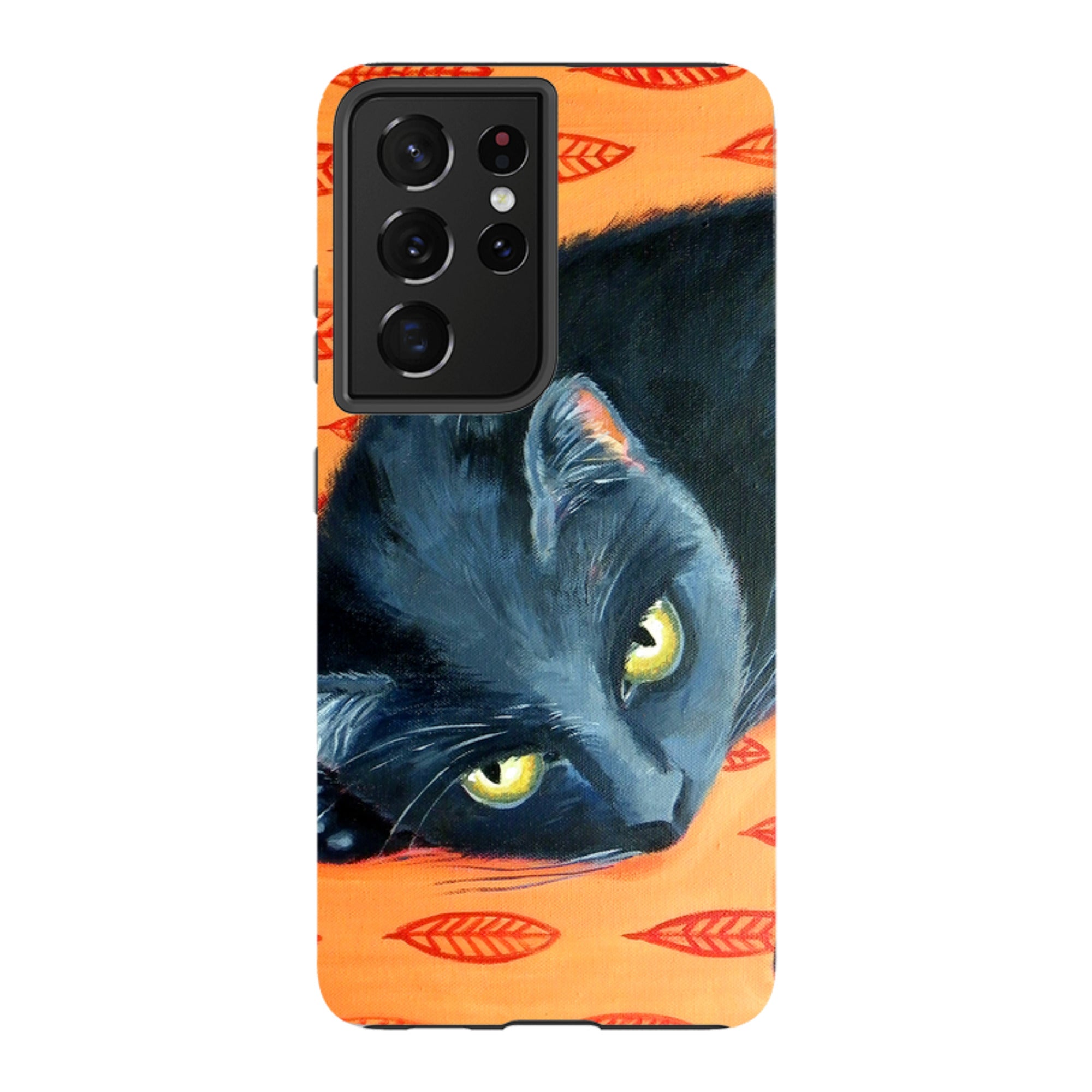 Samsung Tough Case - Black Cat By Mary Stubberfield