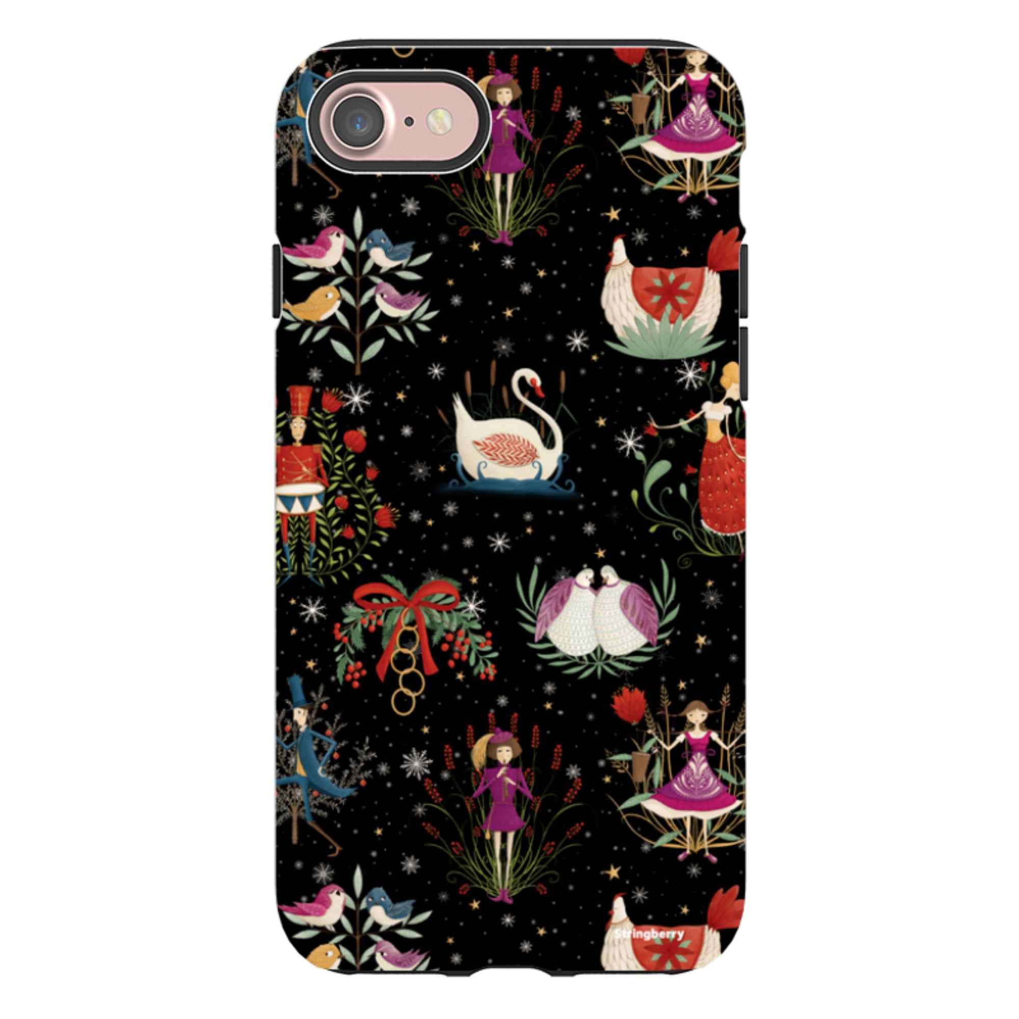 iPhone Tough Case - Twelve Days Black By Maja Lindberg