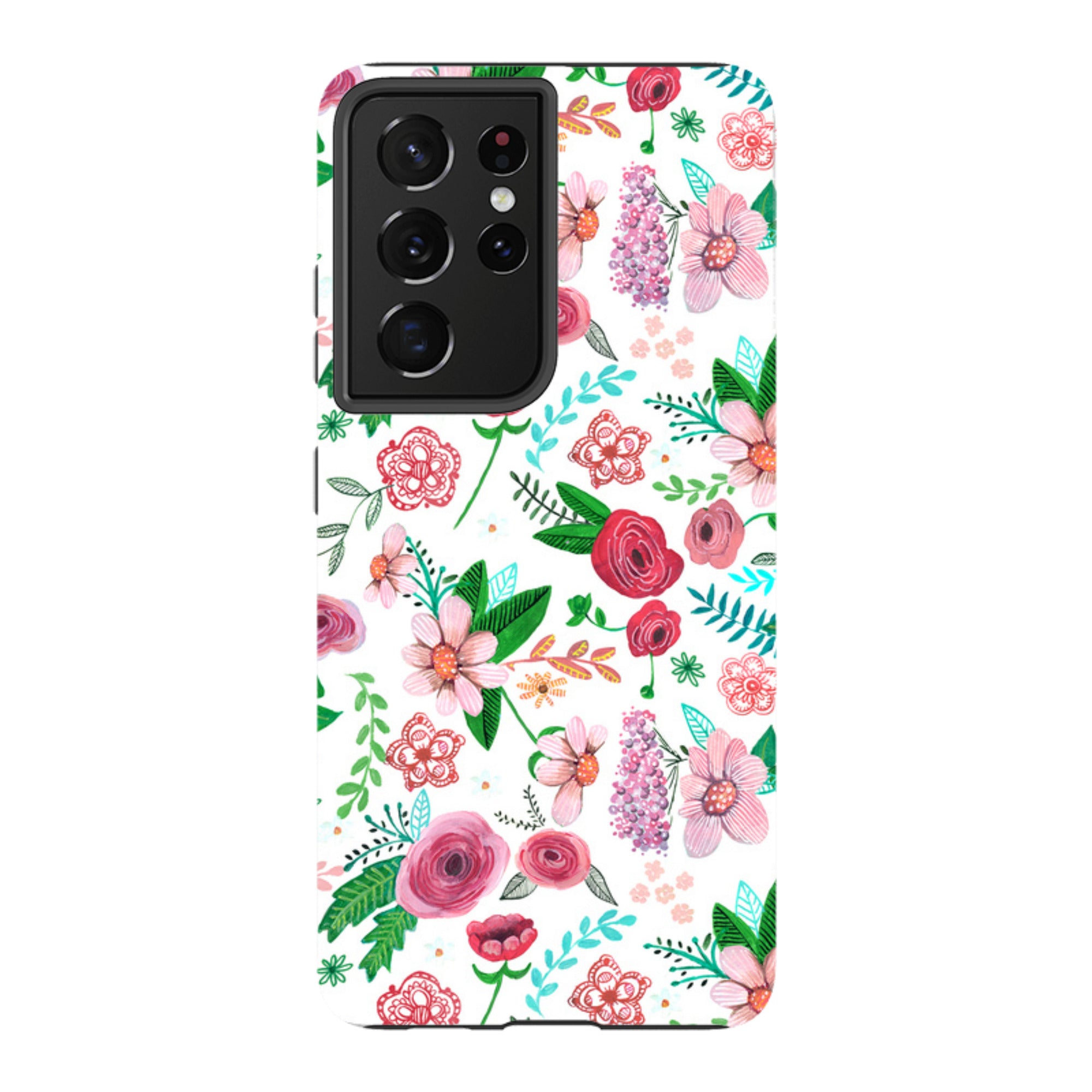 Samsung Tough Case - White Floral By Caroline Bonne Muller