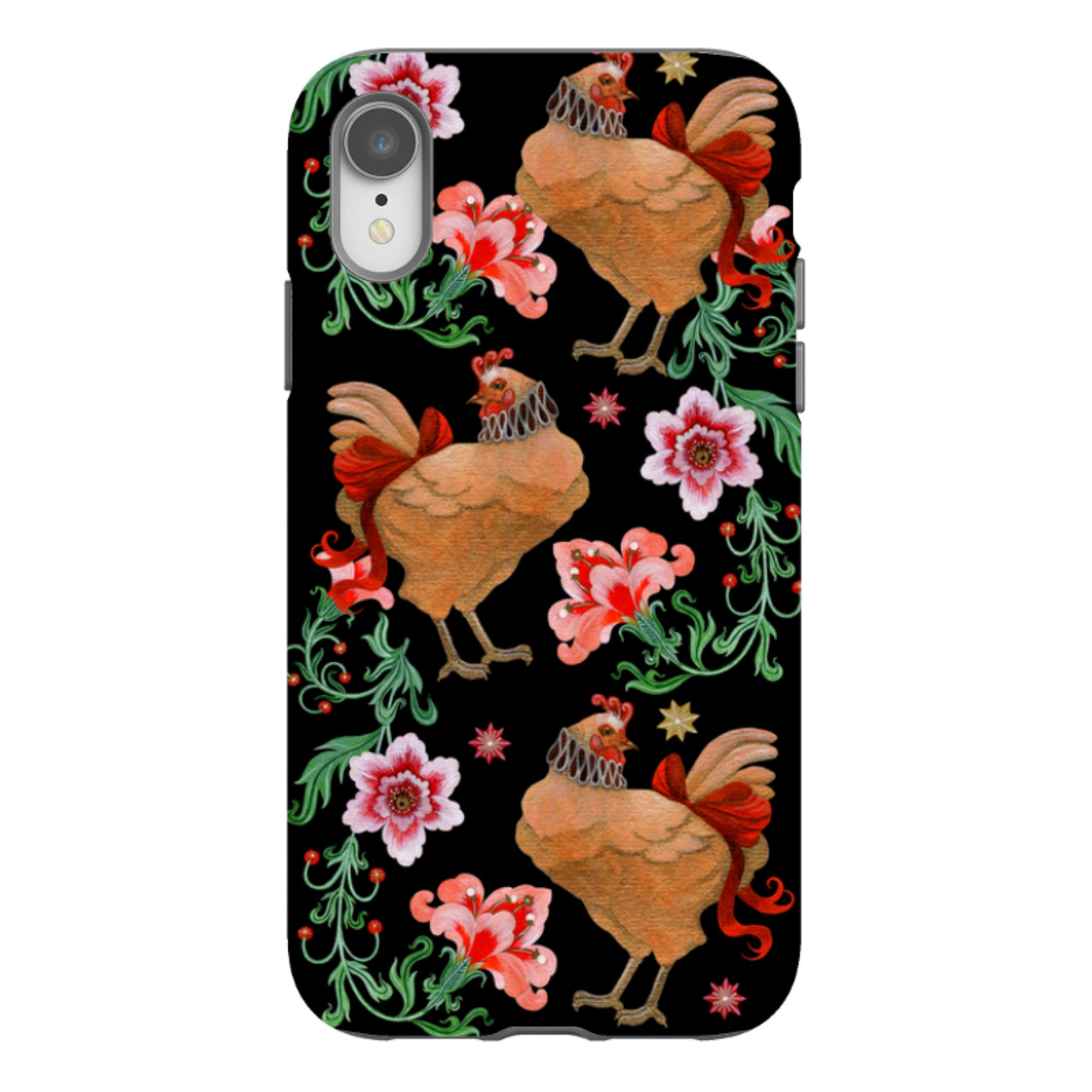 iPhone Tough  Case - Three French Hens By Maria Matos