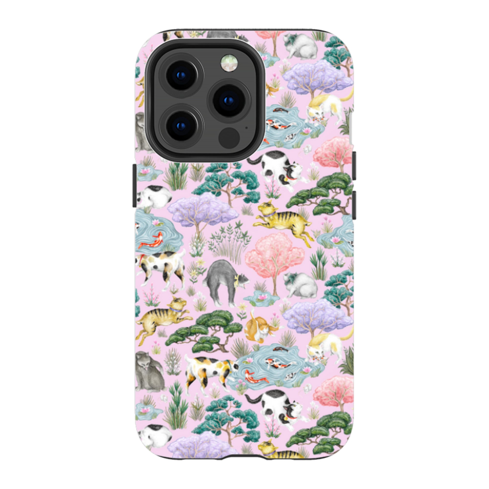iPhone Tough Case - Cat Garden By Catherine Rowe