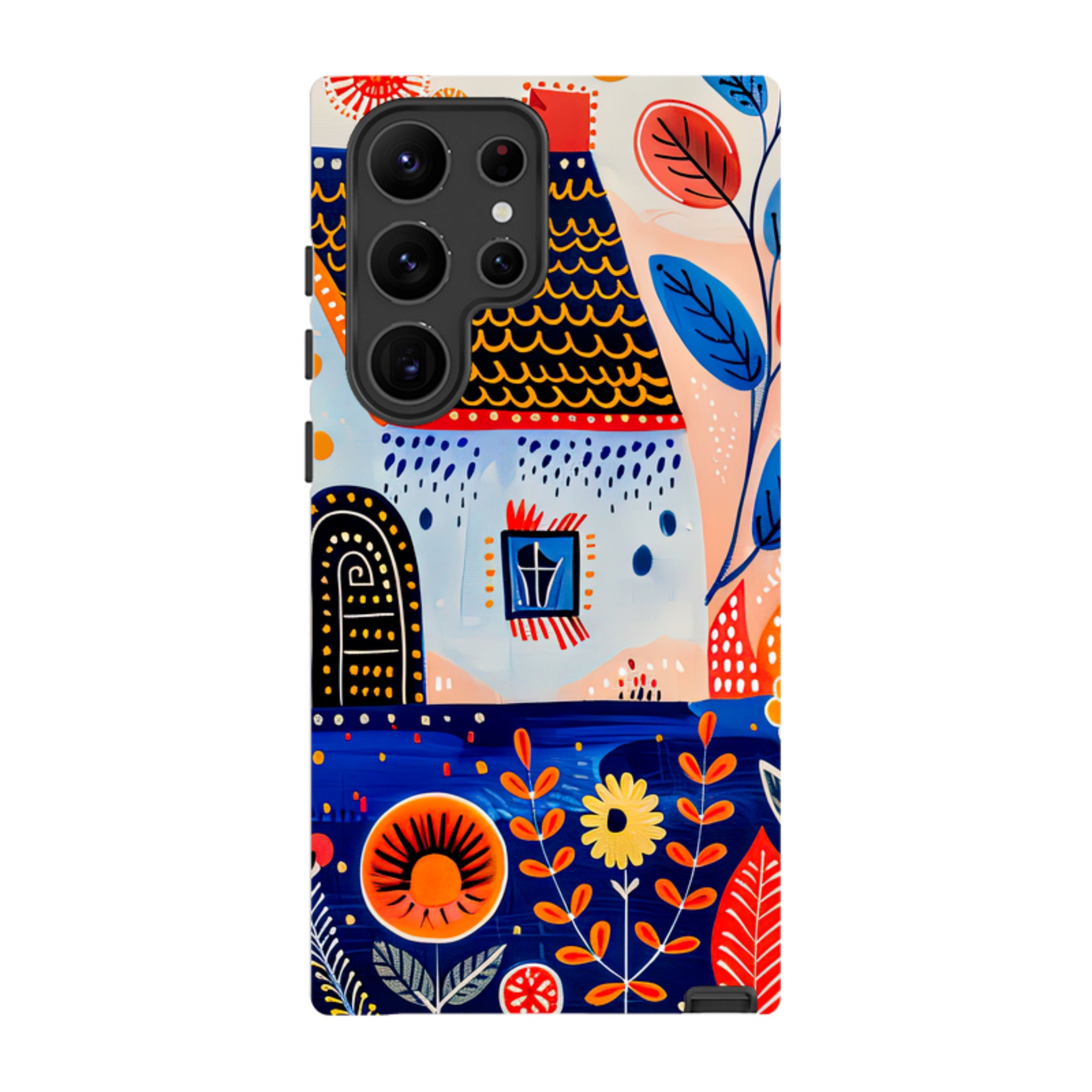 Samsung Tough Case - Folk Art House VIII