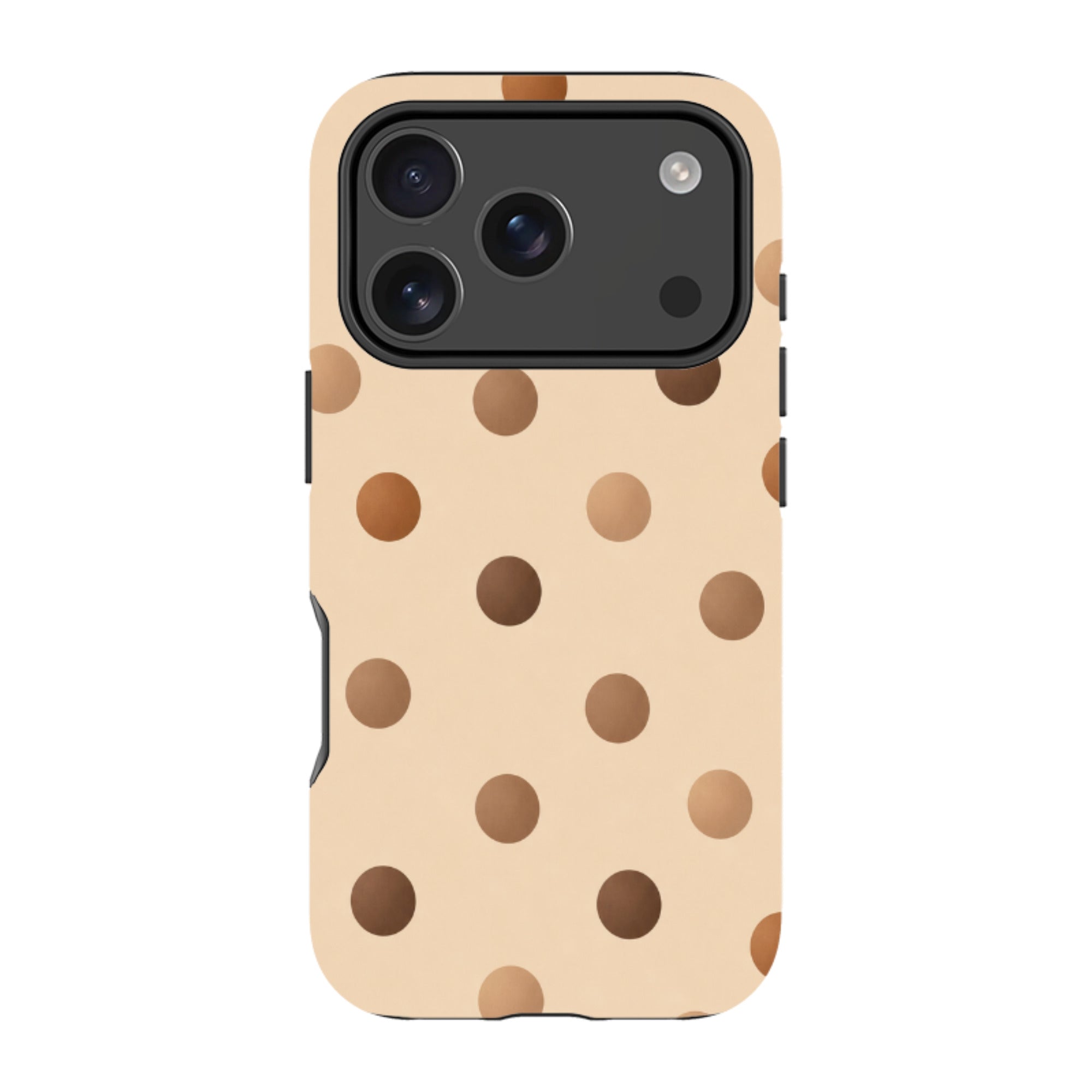 iPhone MagSafe Tough Case - Brown Polka Dot