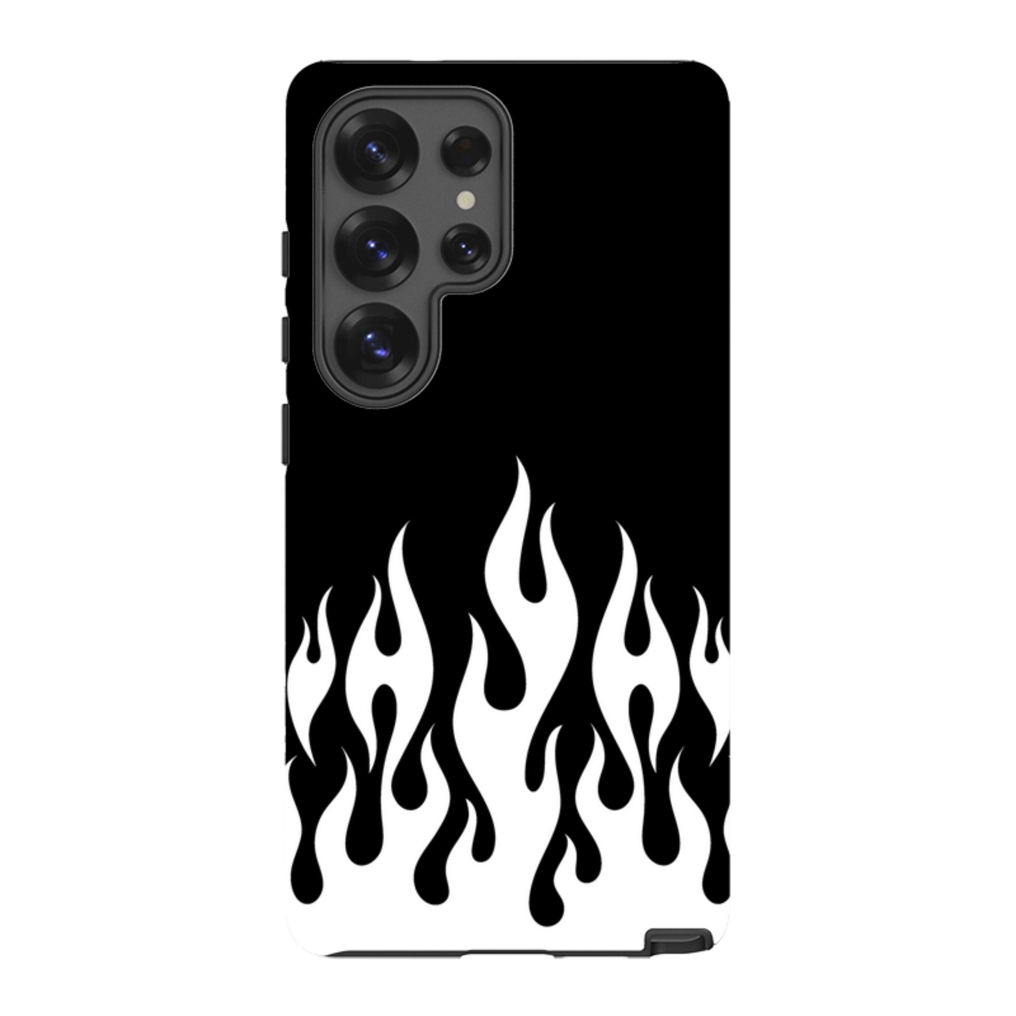 Samsung Tough Case - White Flames
