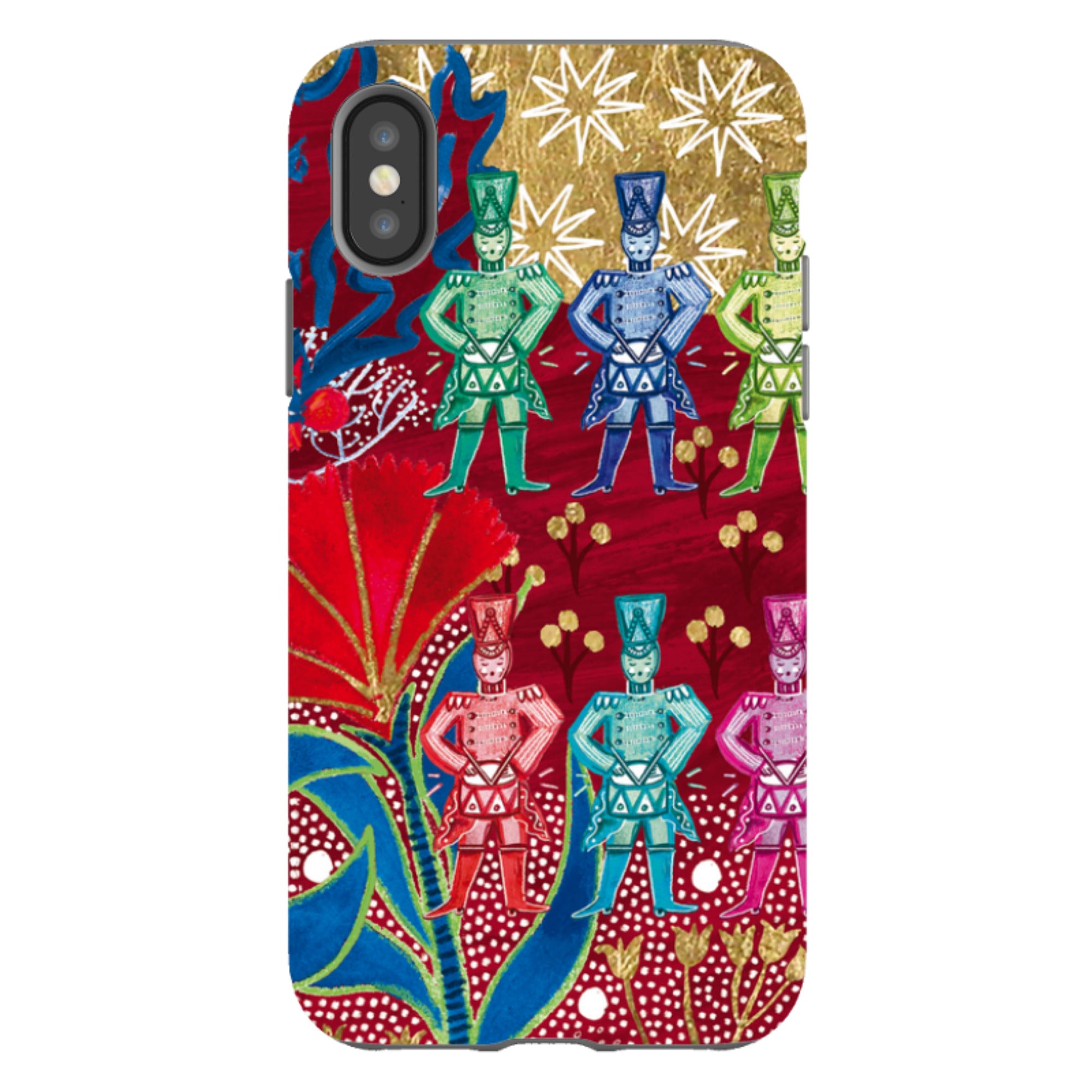 iPhone Tough Case - Drummers Drumming By Emma Frances Grant