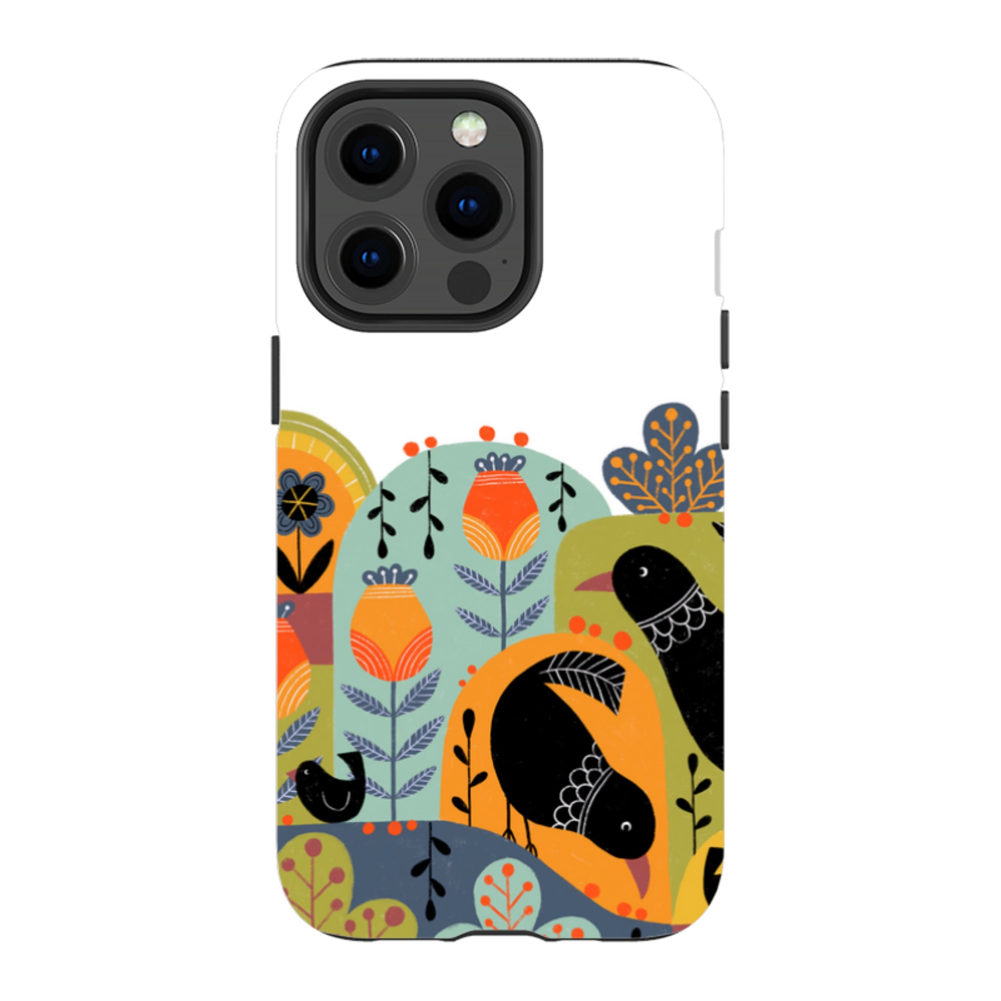 iPhone Tough Case - Folky Birds IV By Suzy Taylor