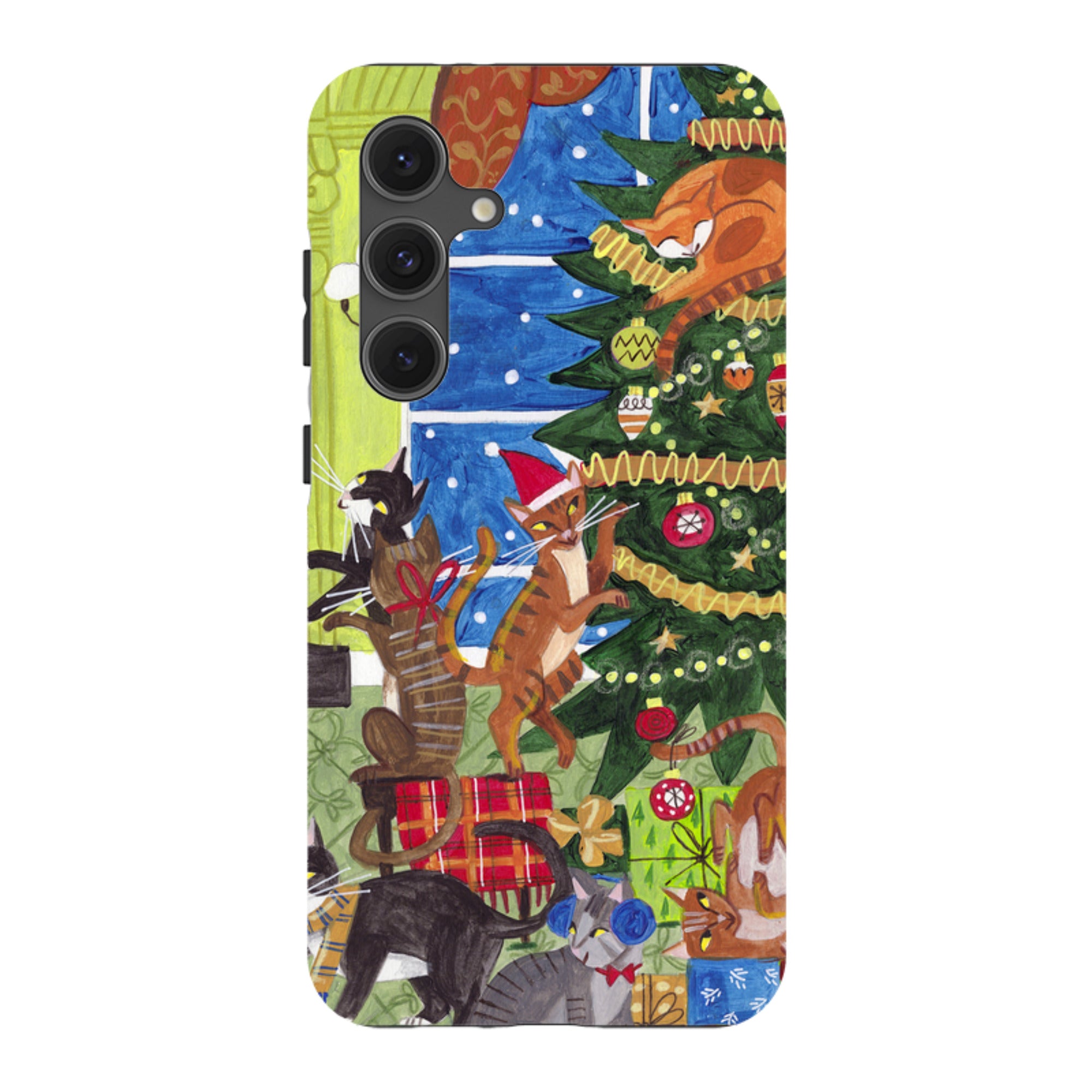Samsung Tough Case - Christmas cats By Caroline Bonne Muller