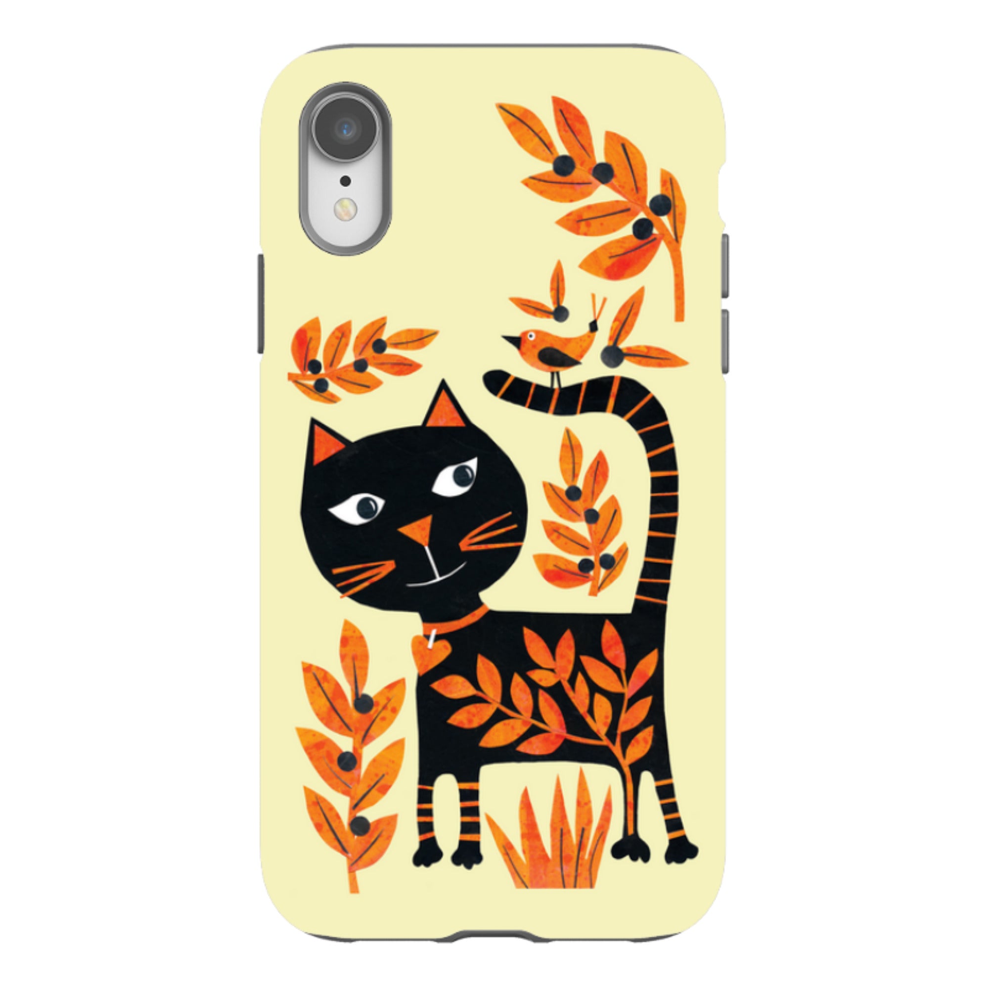 iPhone Tough Case - Halloween Folk Cat By Tracey English