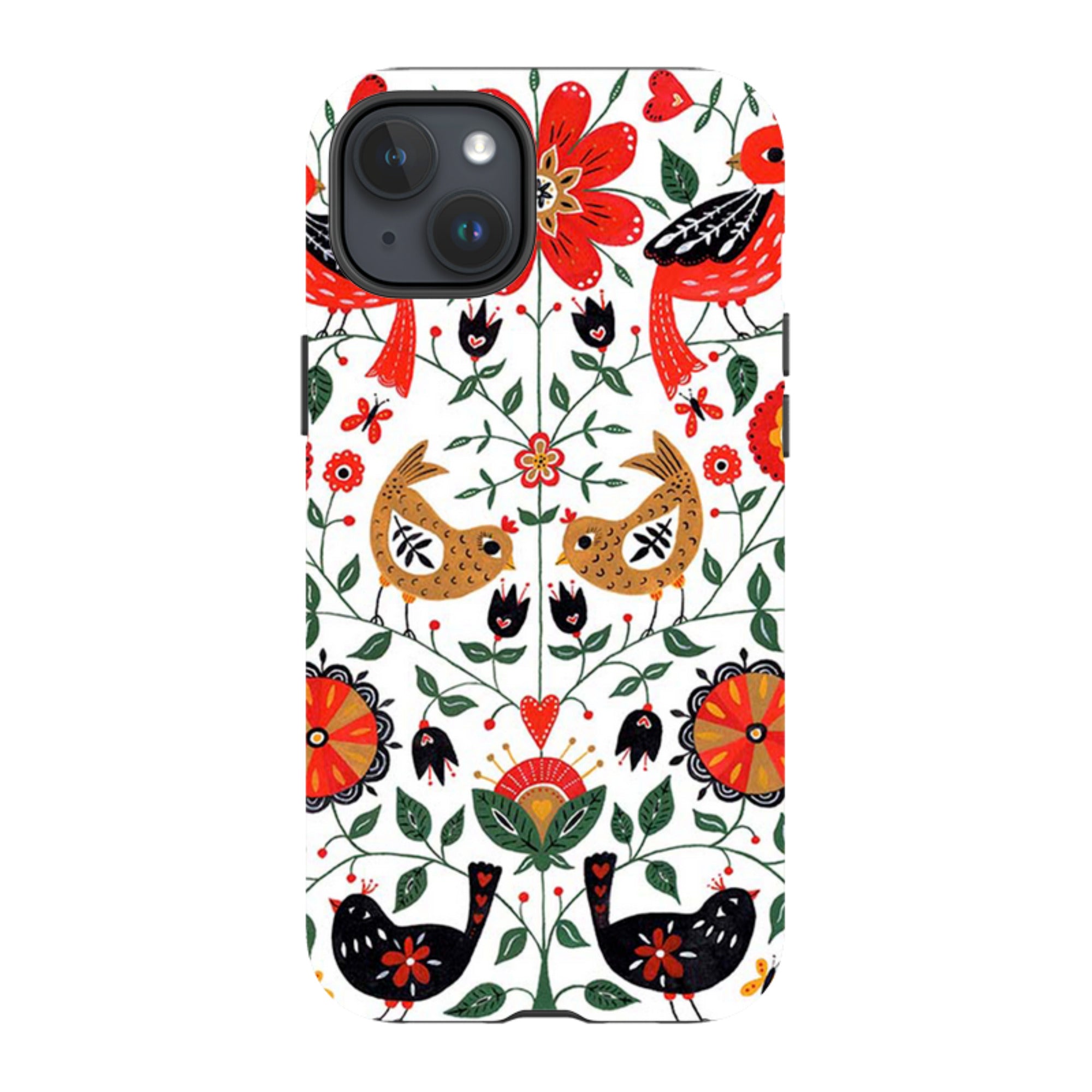 iPhone Tough Case - Birds And florals By Suzy Taylor