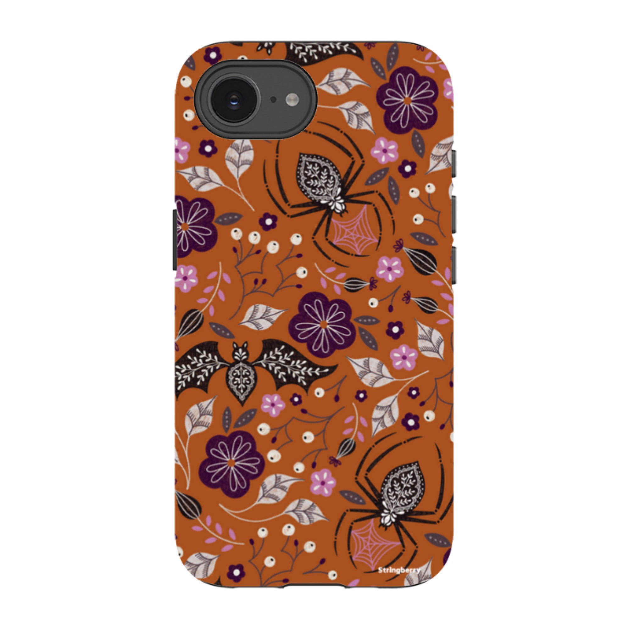 iPhone Tough Case - SpiderBat Orange By Jenny Zemanek