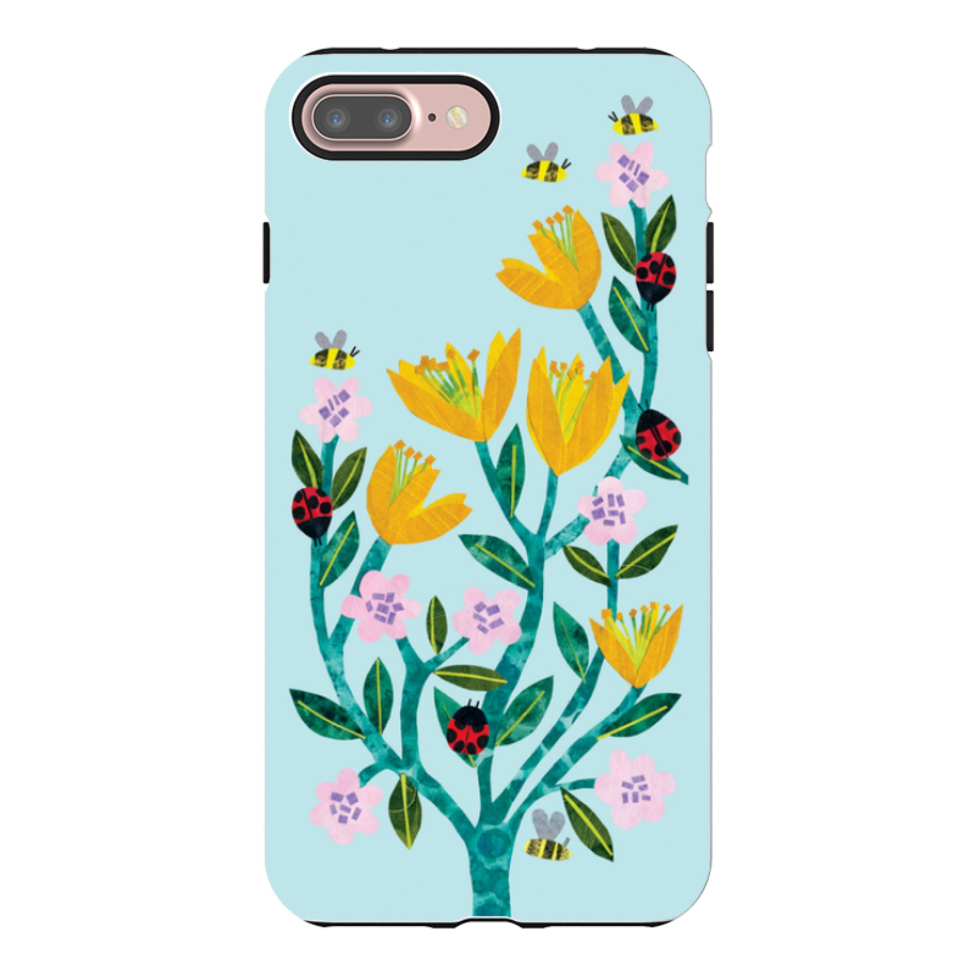 iPhone Tough Case - Blossoms And Ladybirds By Tracey English