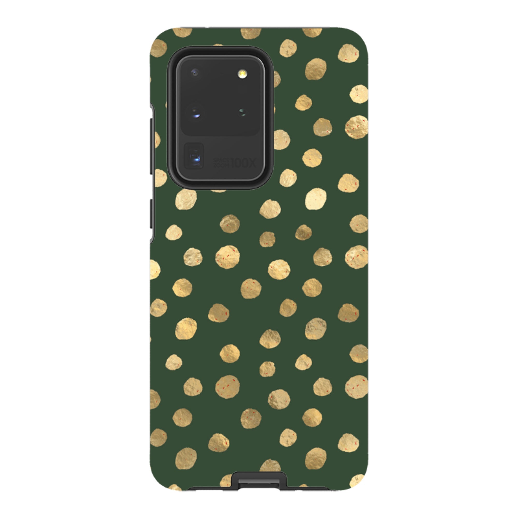 Samsung Tough Case - Green and Gold Dots