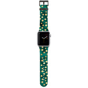 Forest and Gold Dots Apple Watch Strap