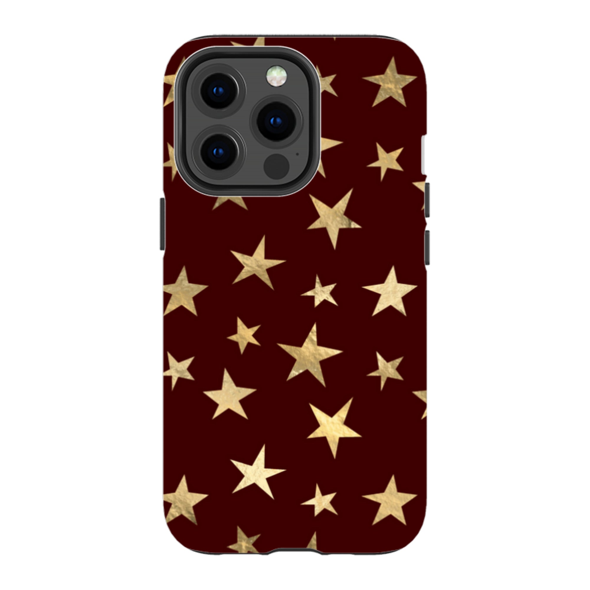 iPhone Tough Case - Brown and Gold Stars