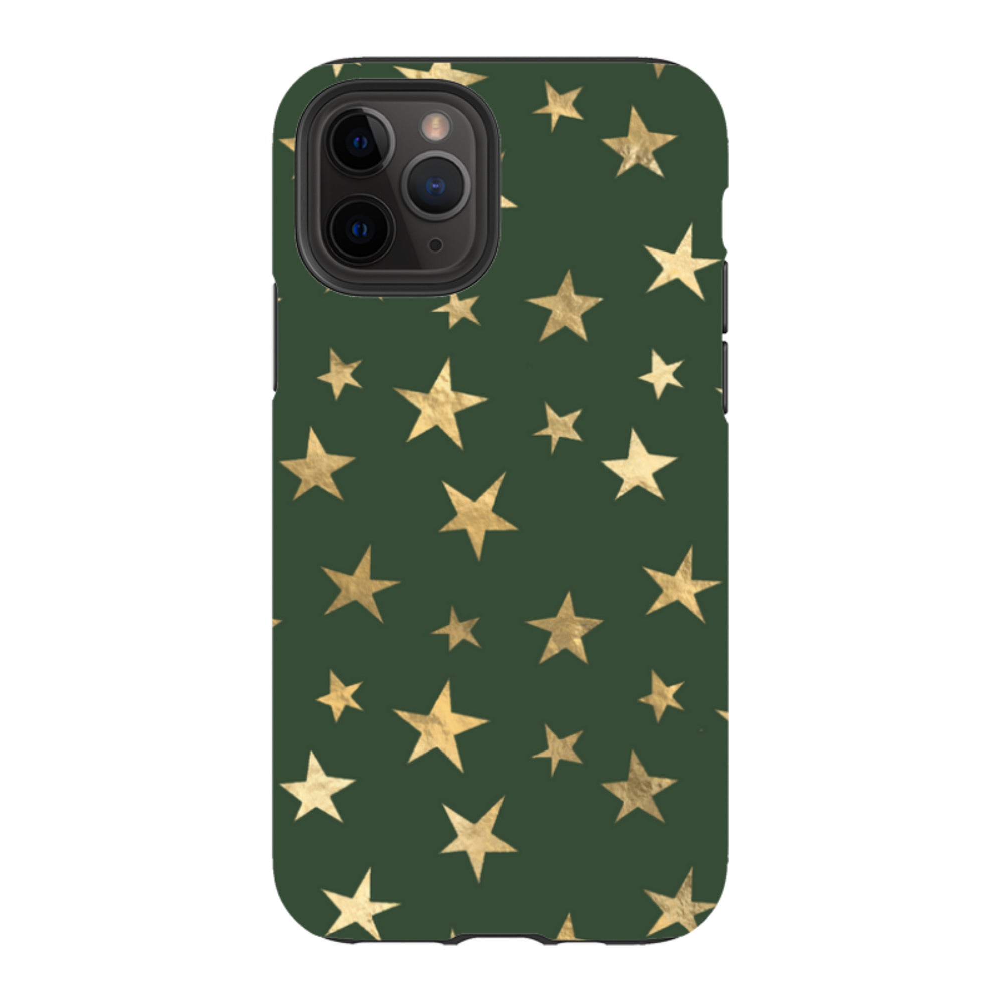 iPhone Tough Case - Green and Gold Stars