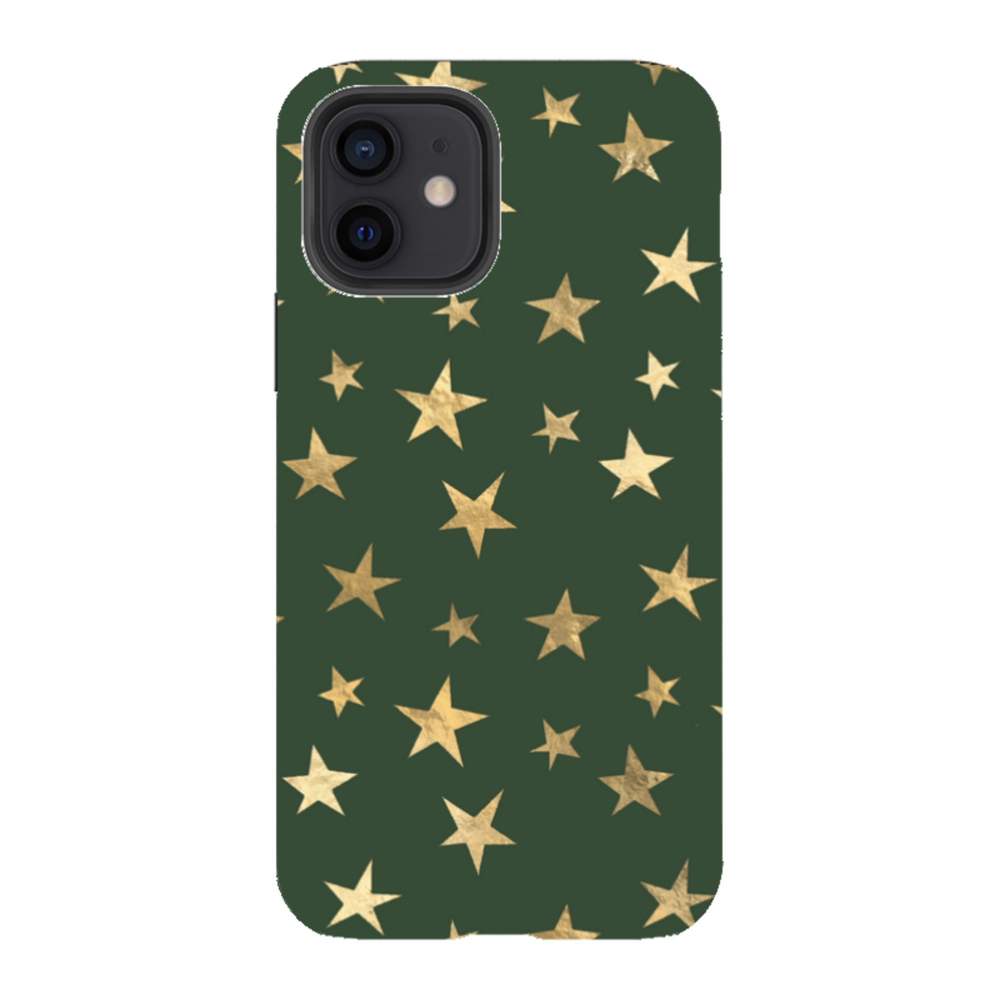 iPhone Tough Case - Green and Gold Stars