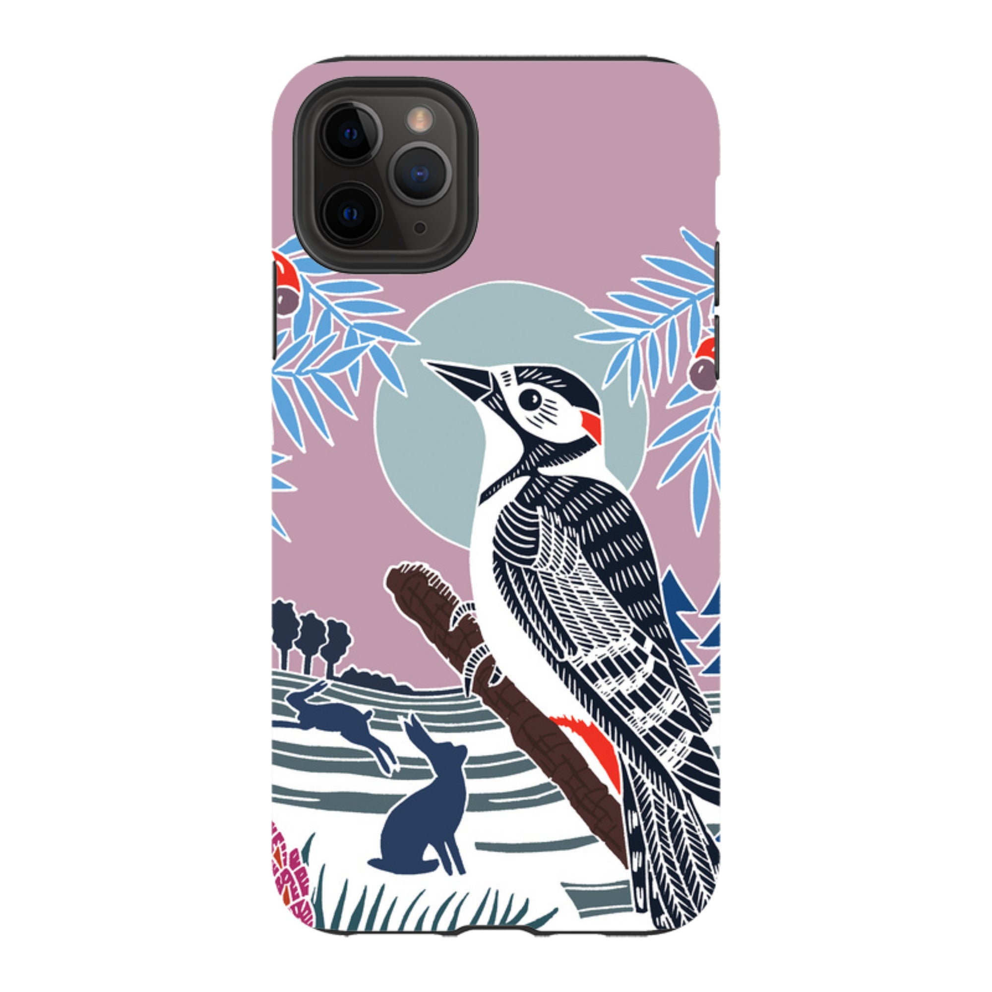 iPhone Tough Case - Woodpecker Pale By Kate Heiss