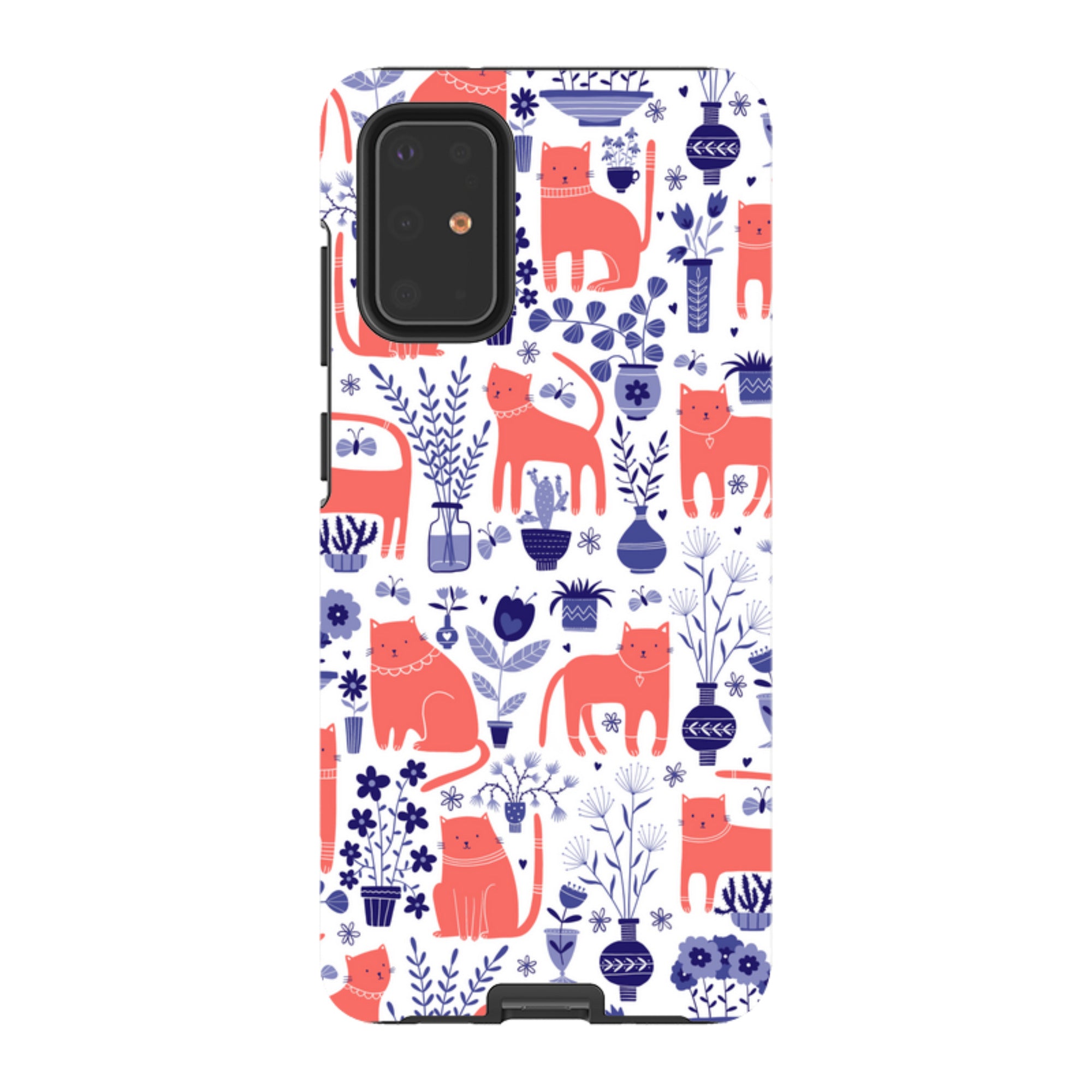 Samsung Tough Case - Coral Cats By Suzy Taylor