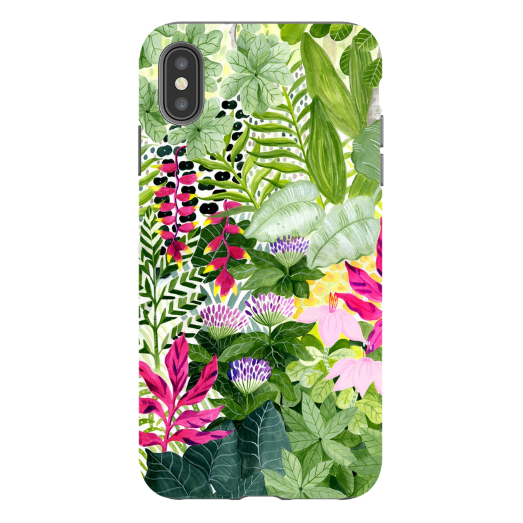 iPhone Tough Case - Pink Botanical By Bex Parkin