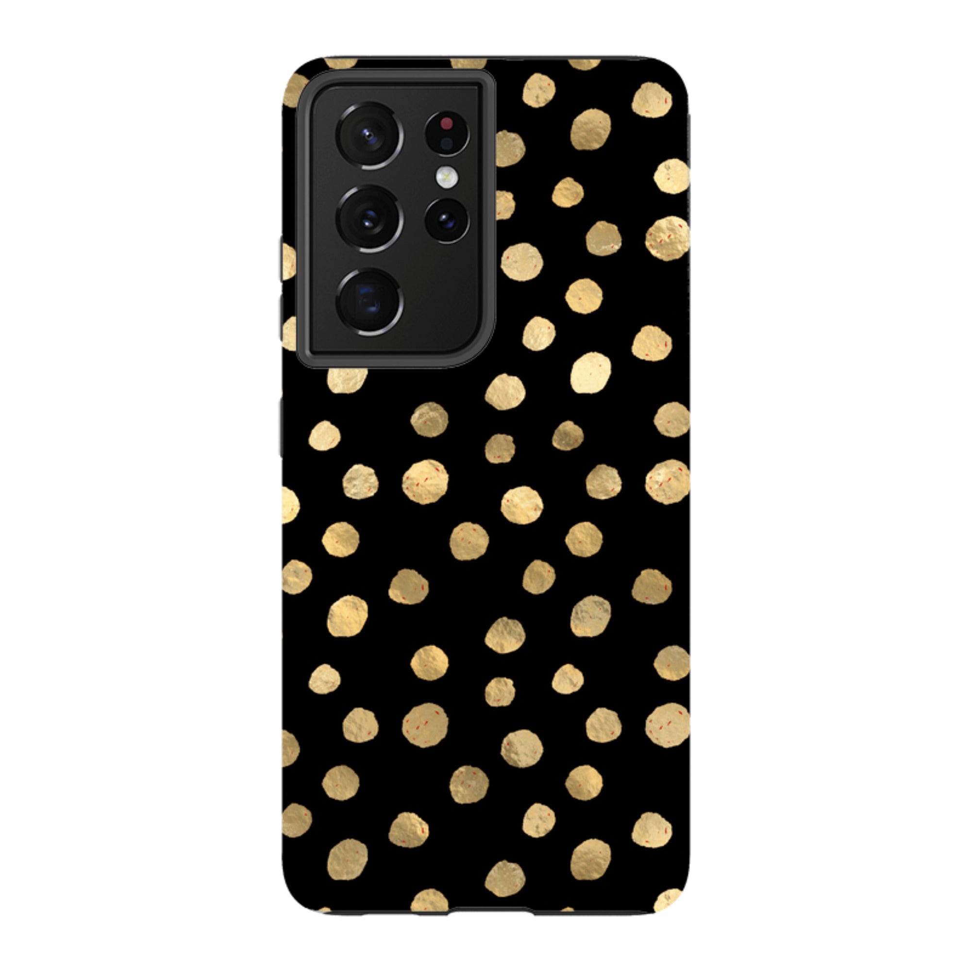 Samsung Tough Case - Black and Gold Dots