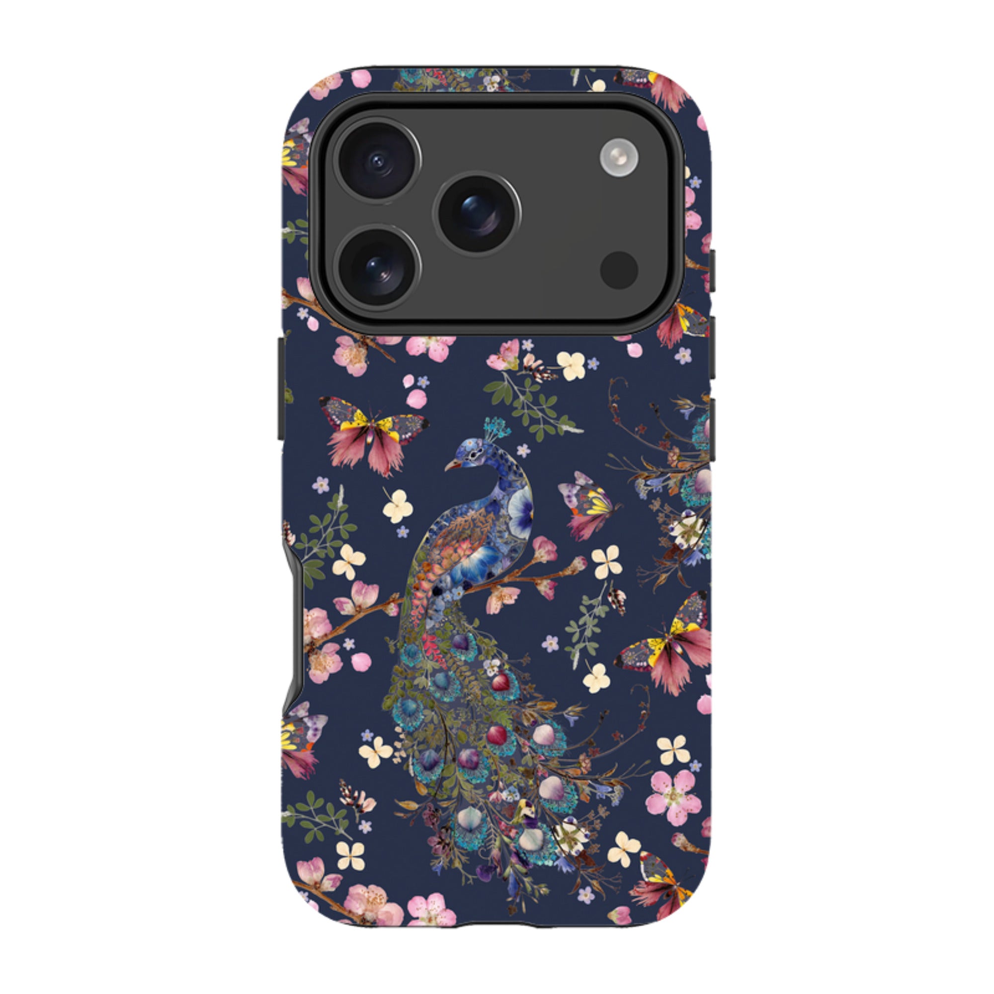iPhone MagSafe Tough Case -  Peacock and Cherry Blossoms Iris By Helen Ahpornsiri