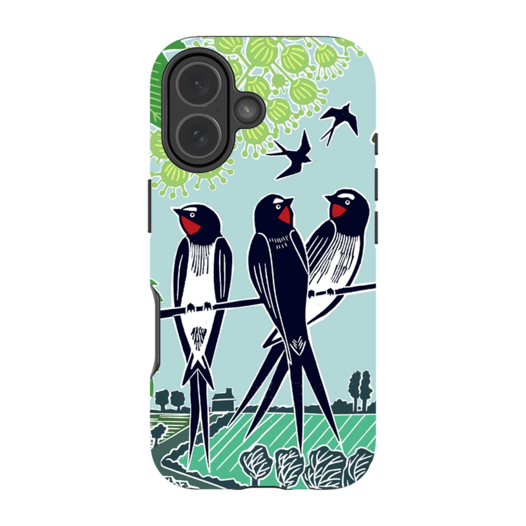 iPhone Tough Case - Swallows By Kate Heiss