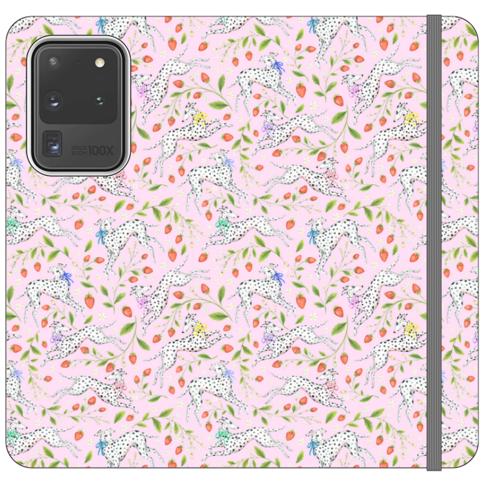 Spots and Strawbs Wallet Case By Catherine Rowe