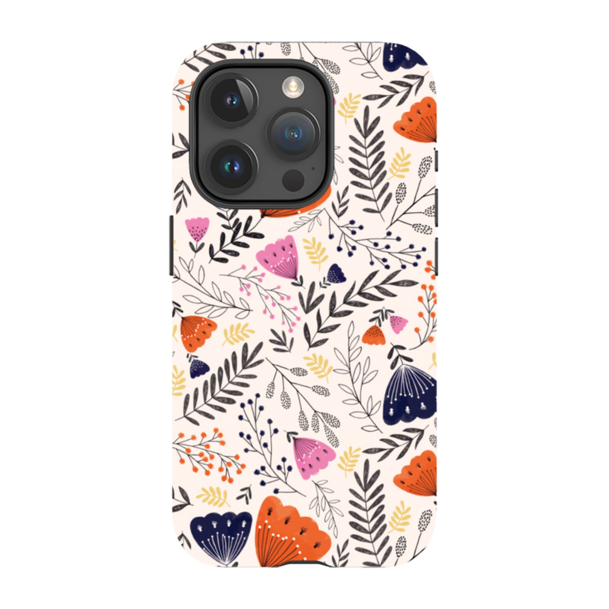 iPhone MagSafe Tough Case -  Pink Floral By Jade Mosinski