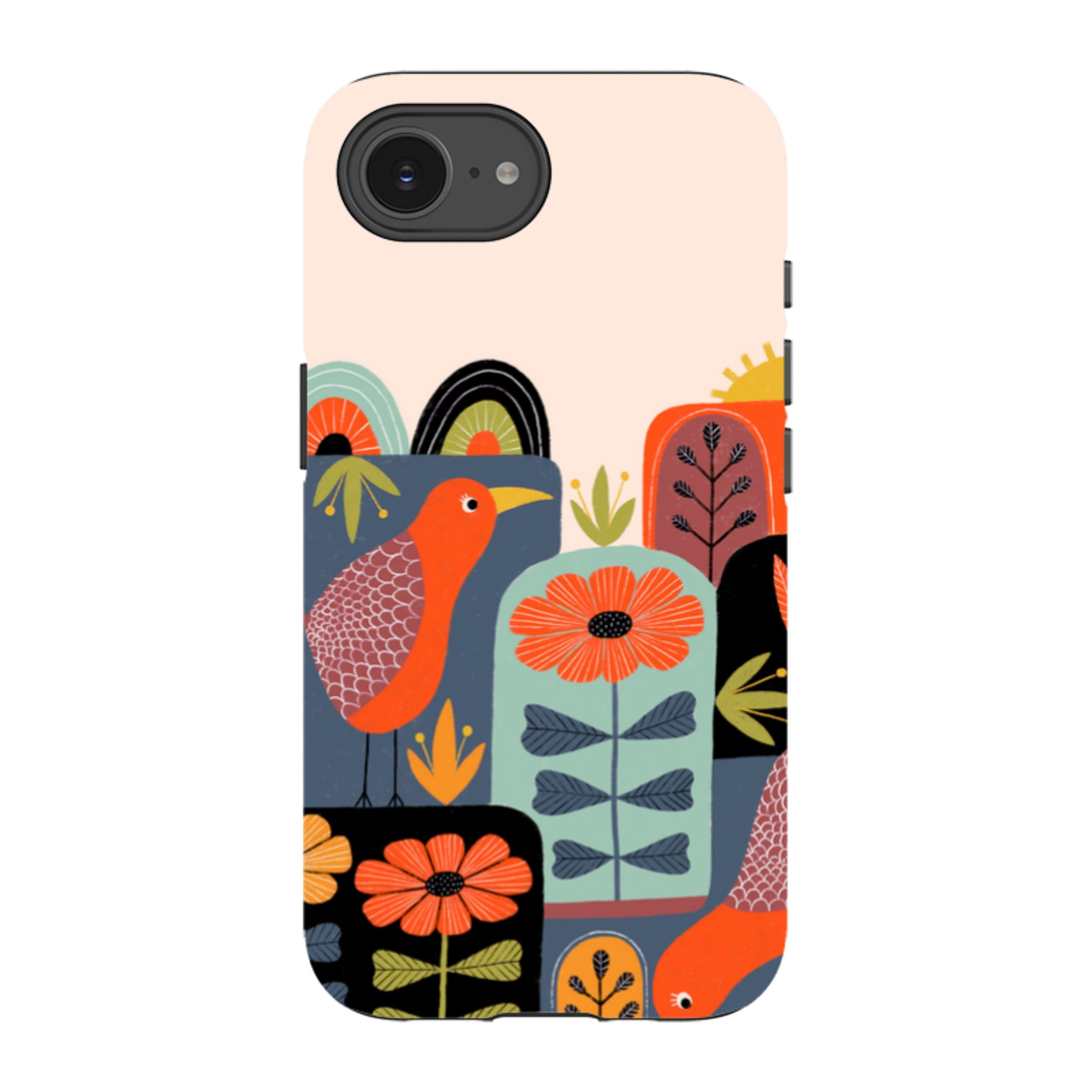 iPhone Tough Case - Folky Birds III By Suzy Taylor