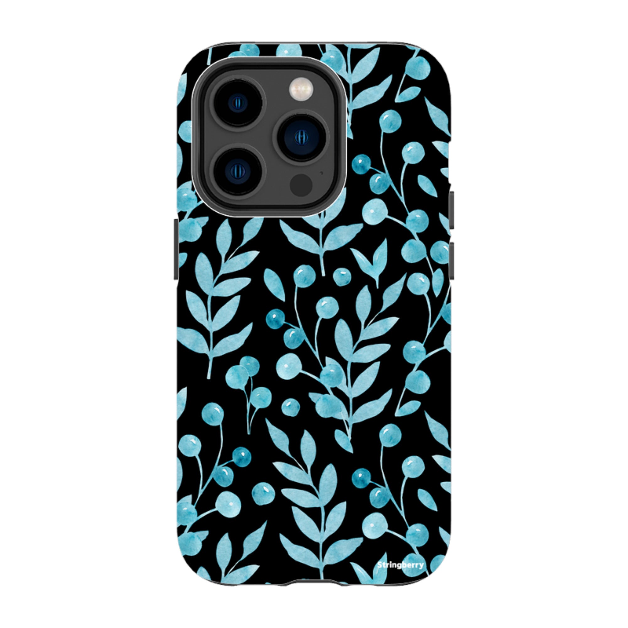 iPhone MagSafe Tough Case -  Blue Xmas Florals
