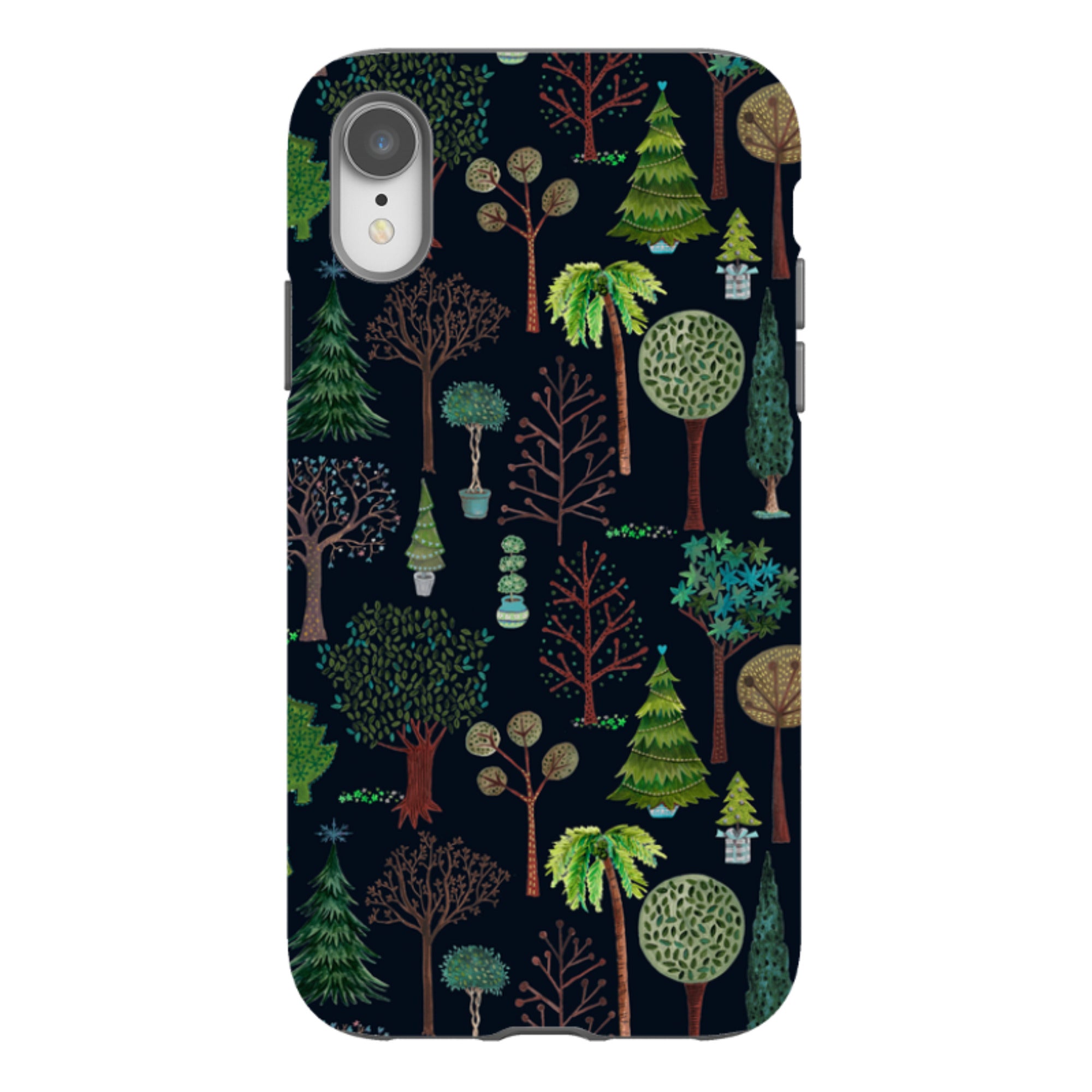 iPhone Tough Case - Xmas Trees Dark By Caroline Bonne Muller