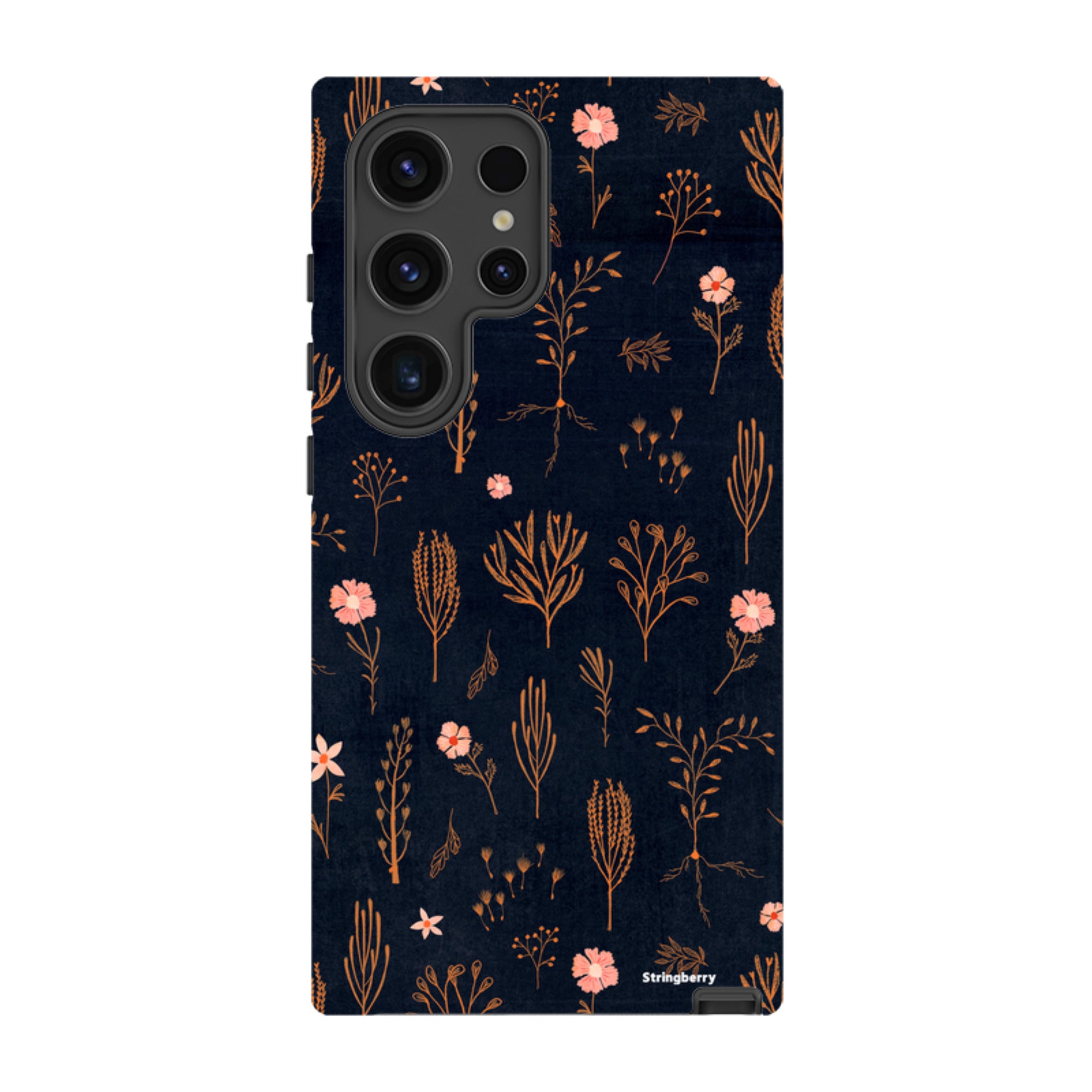 Samsung Tough Case - Floral Light Orange And Pink By Katherine Quinn