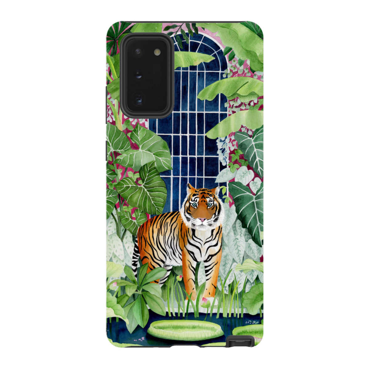 Samsung Tough Case - Green House Tiger By Bex Parkin