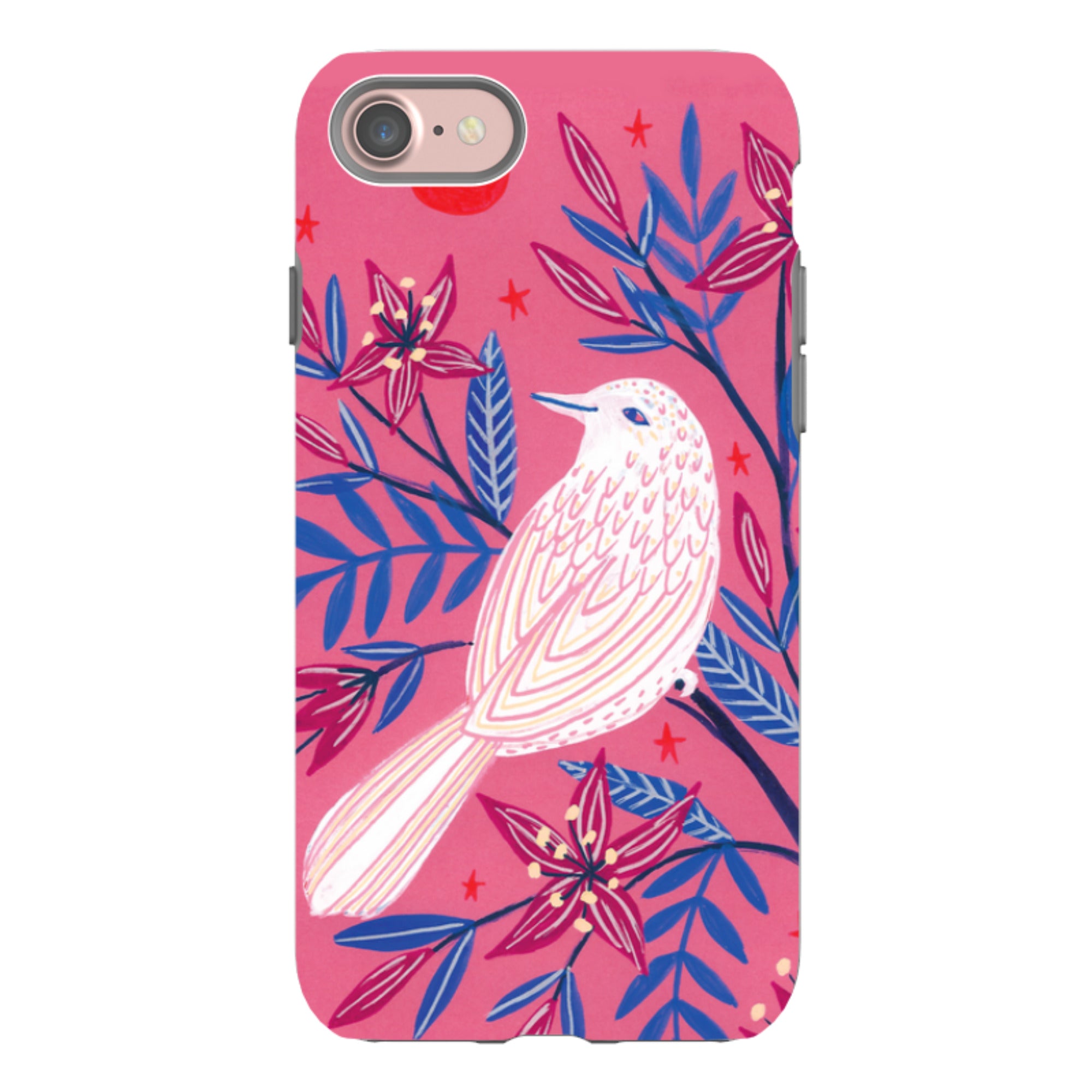 iPhone Tough Case - Pink Bird By Lee Foster Wilson