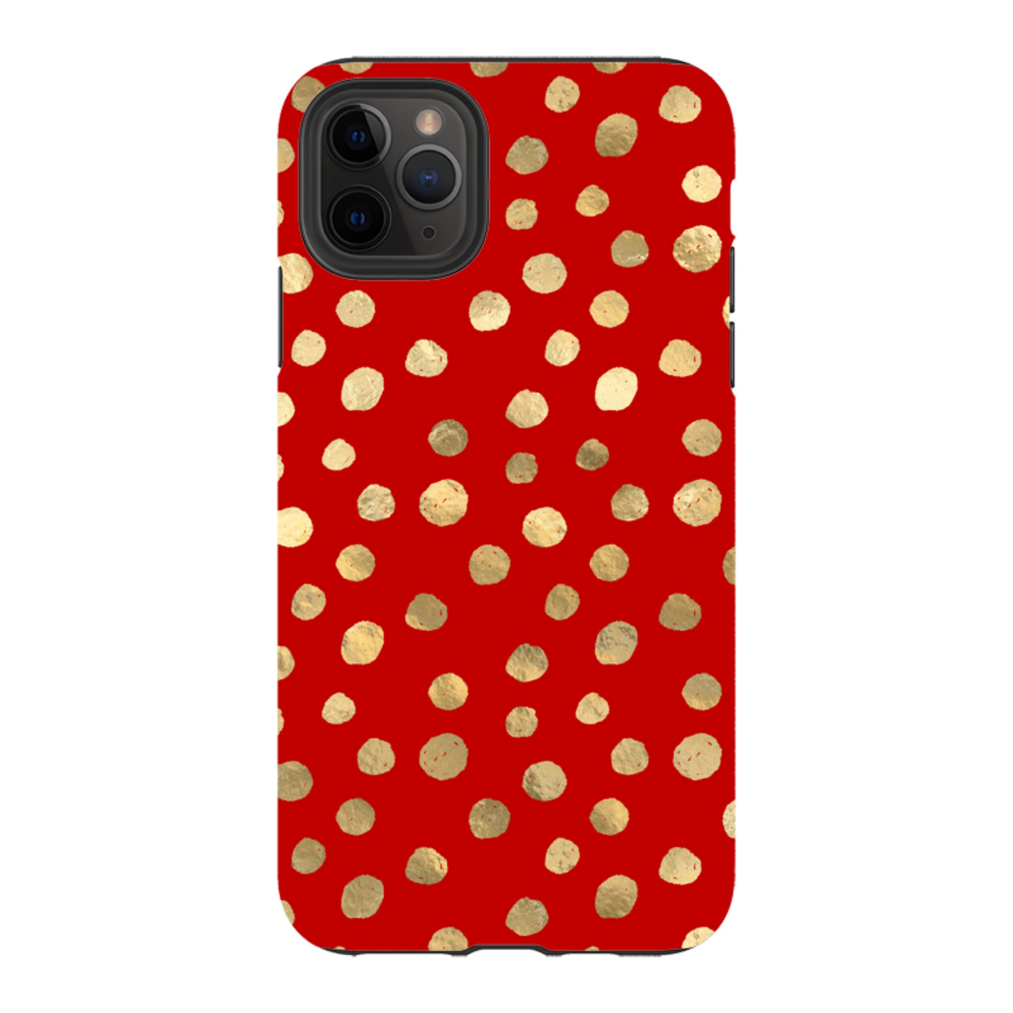 iPhone Tough Case - Burgundy and Gold Stars
