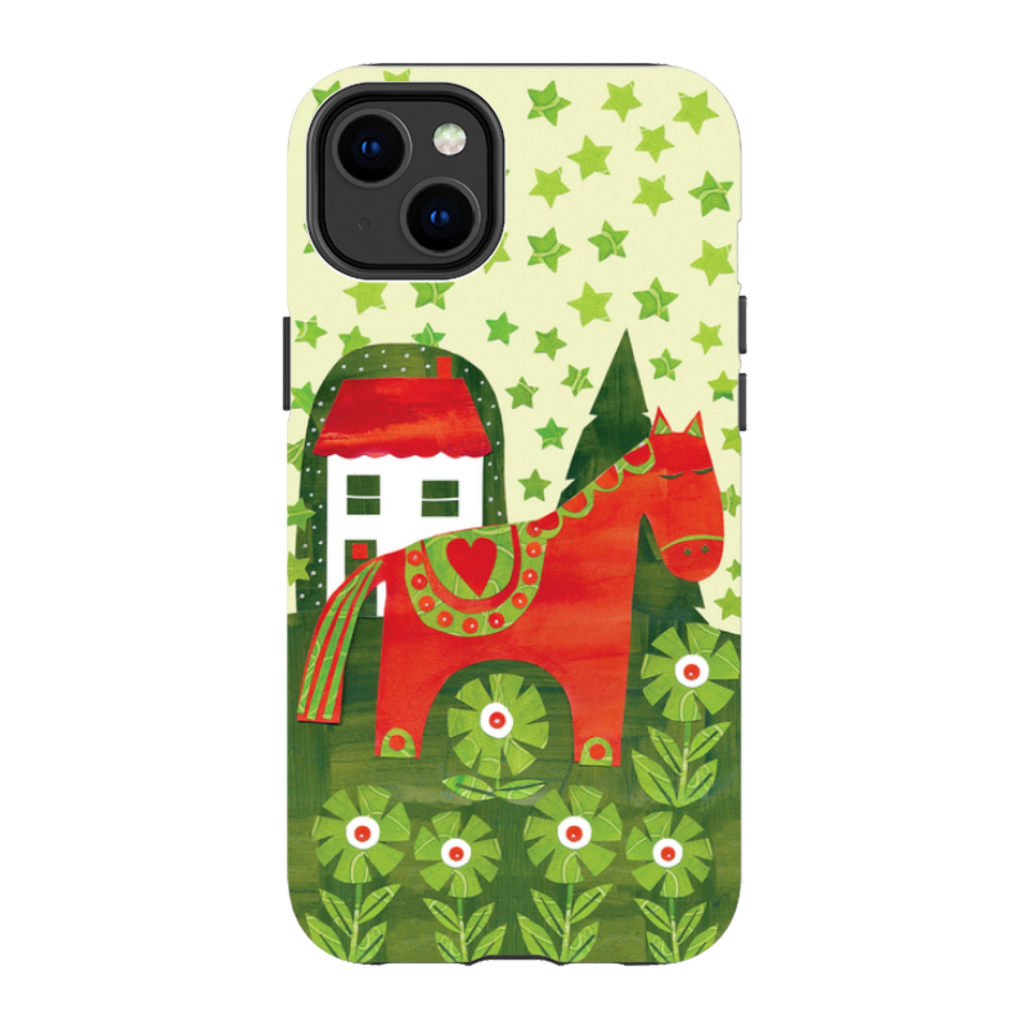 iPhone Tough Case - Red Dala Horse By Tracey English