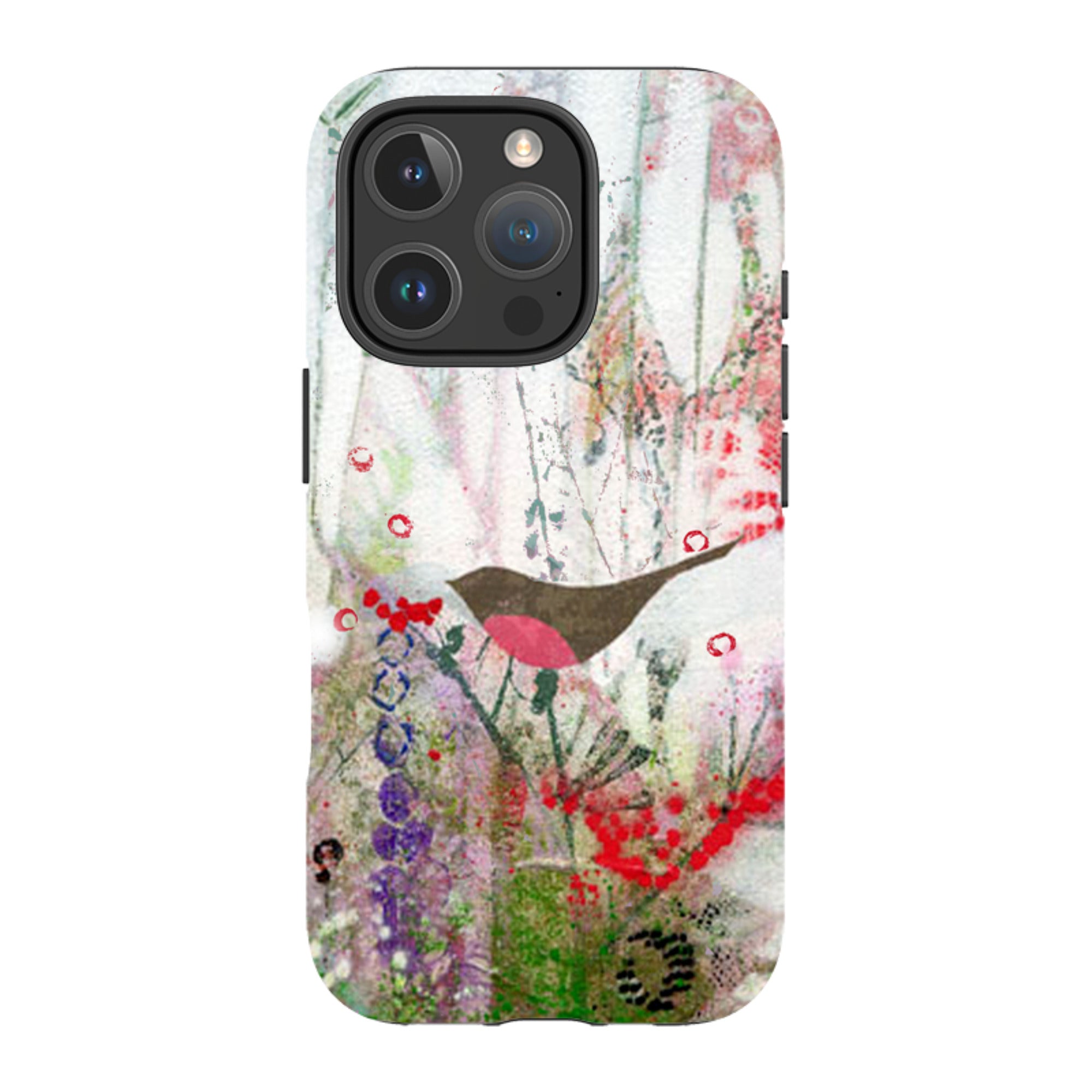 iPhone MagSafe Tough Case -  Robin and Berries By Tiffany Lynch