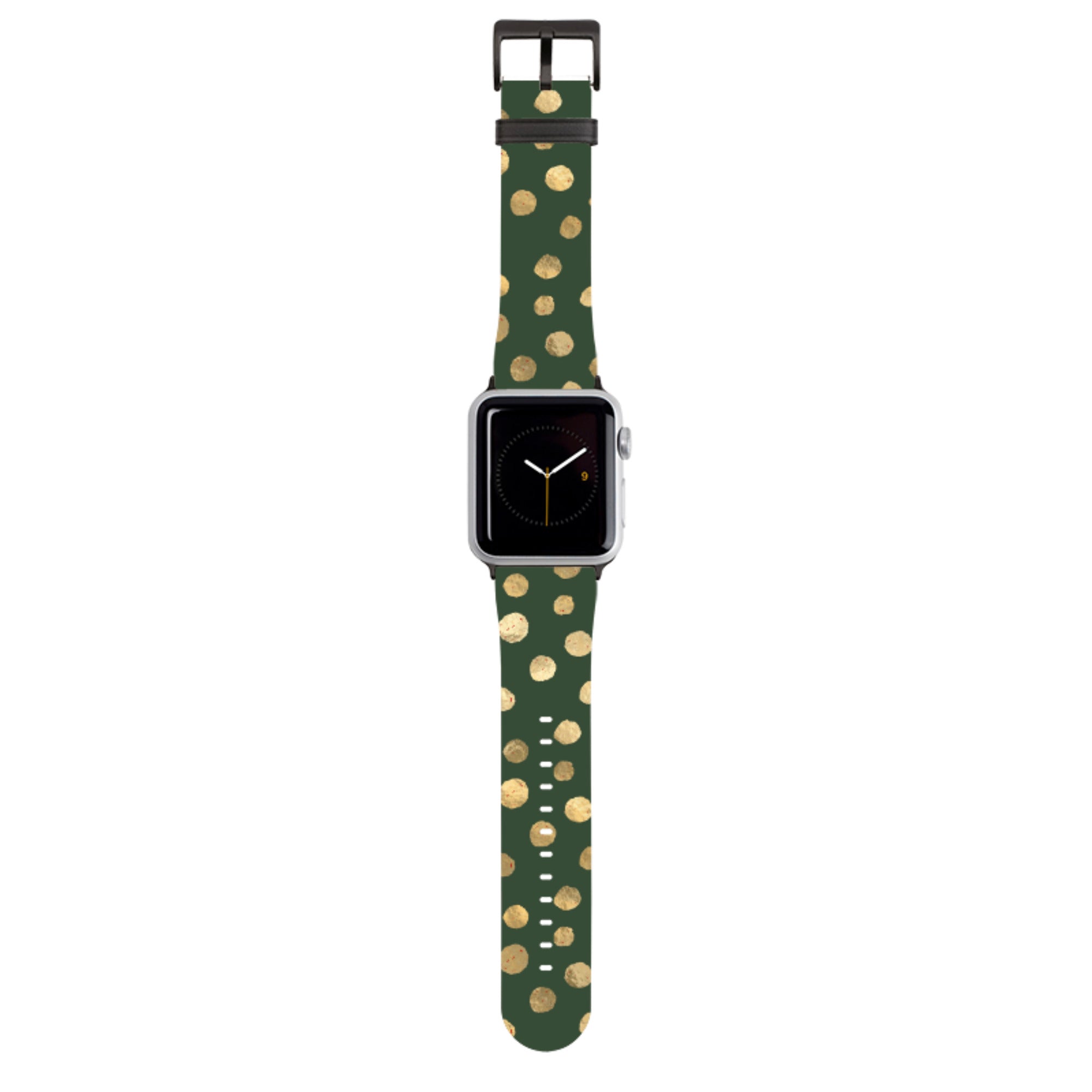 Green and Gold Dots Apple Watch Strap