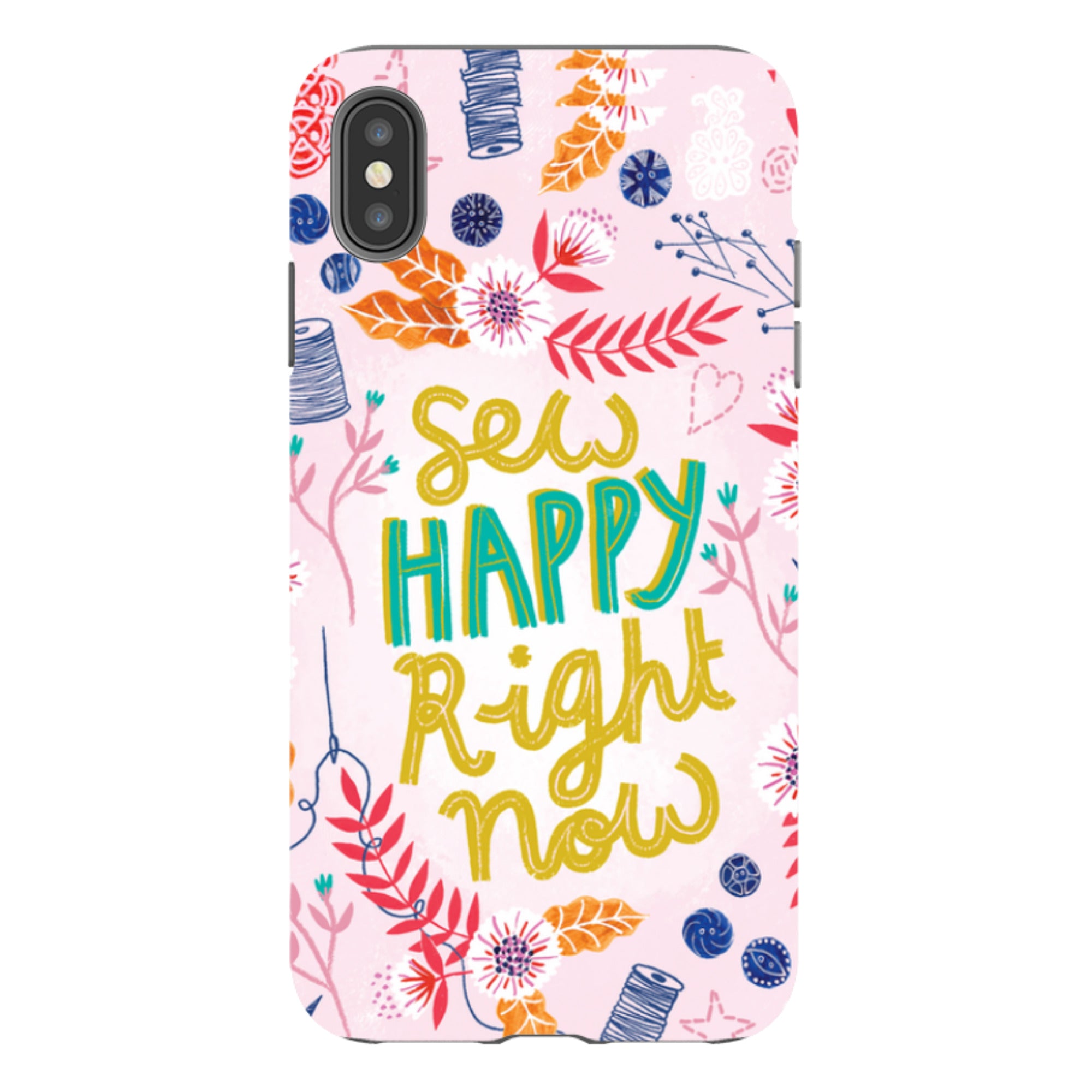 iPhone Tough Case - Sew Happy By Lee Foster Wilson