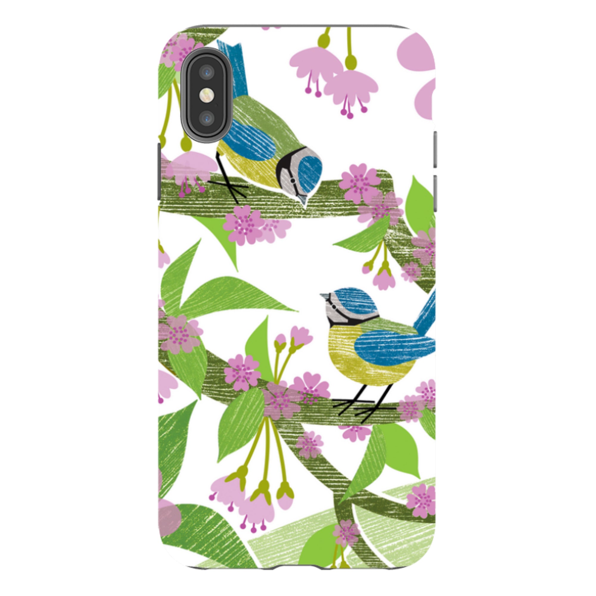 iPhone Tough Case - Blue Tits And Blossom By Liane Payne