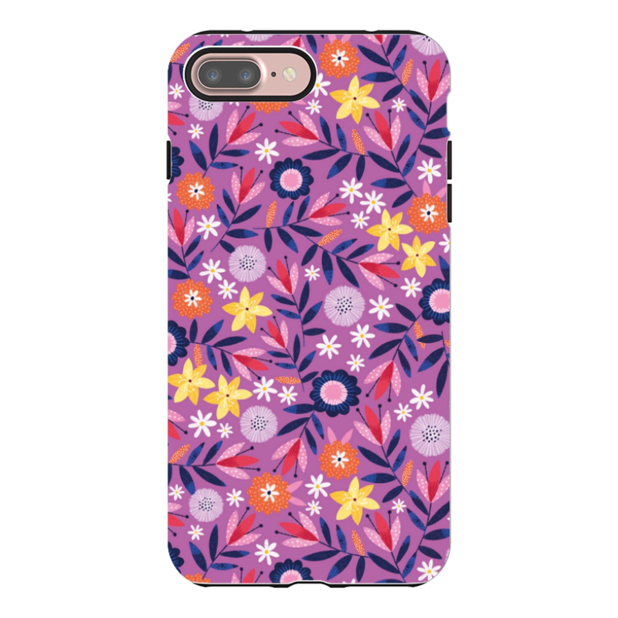 iPhone Tough Case - Scattered Flowers I By Ali Brookes
