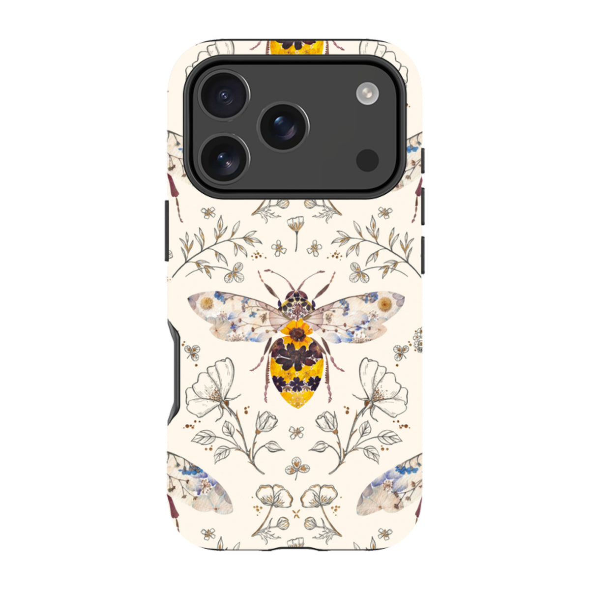 iPhone Tough Case - Alabaster Bumble Bee By Helen Ahpornsiri