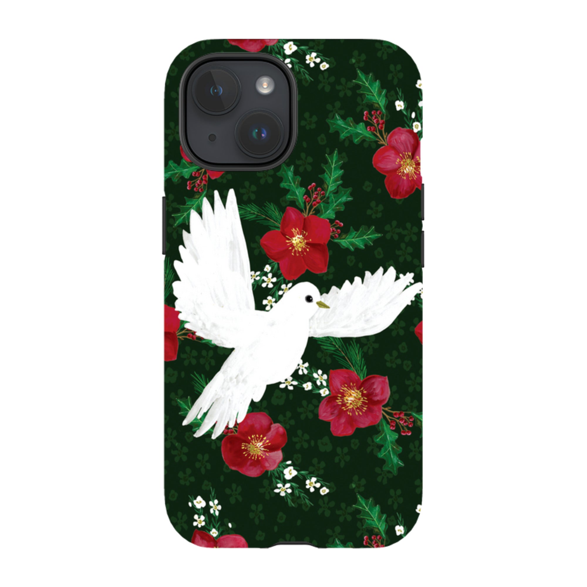 iPhone MagSafe Tough Case - Dove and Floral By Abby Jacobs