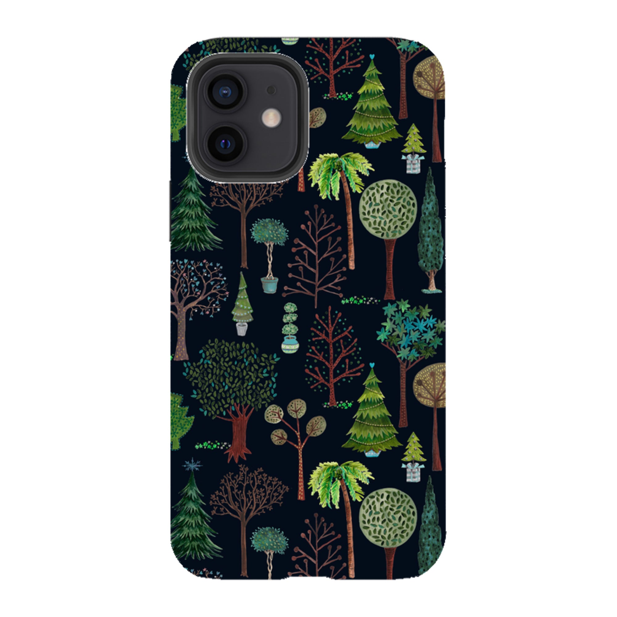 iPhone Tough Case - Xmas Trees Dark By Caroline Bonne Muller