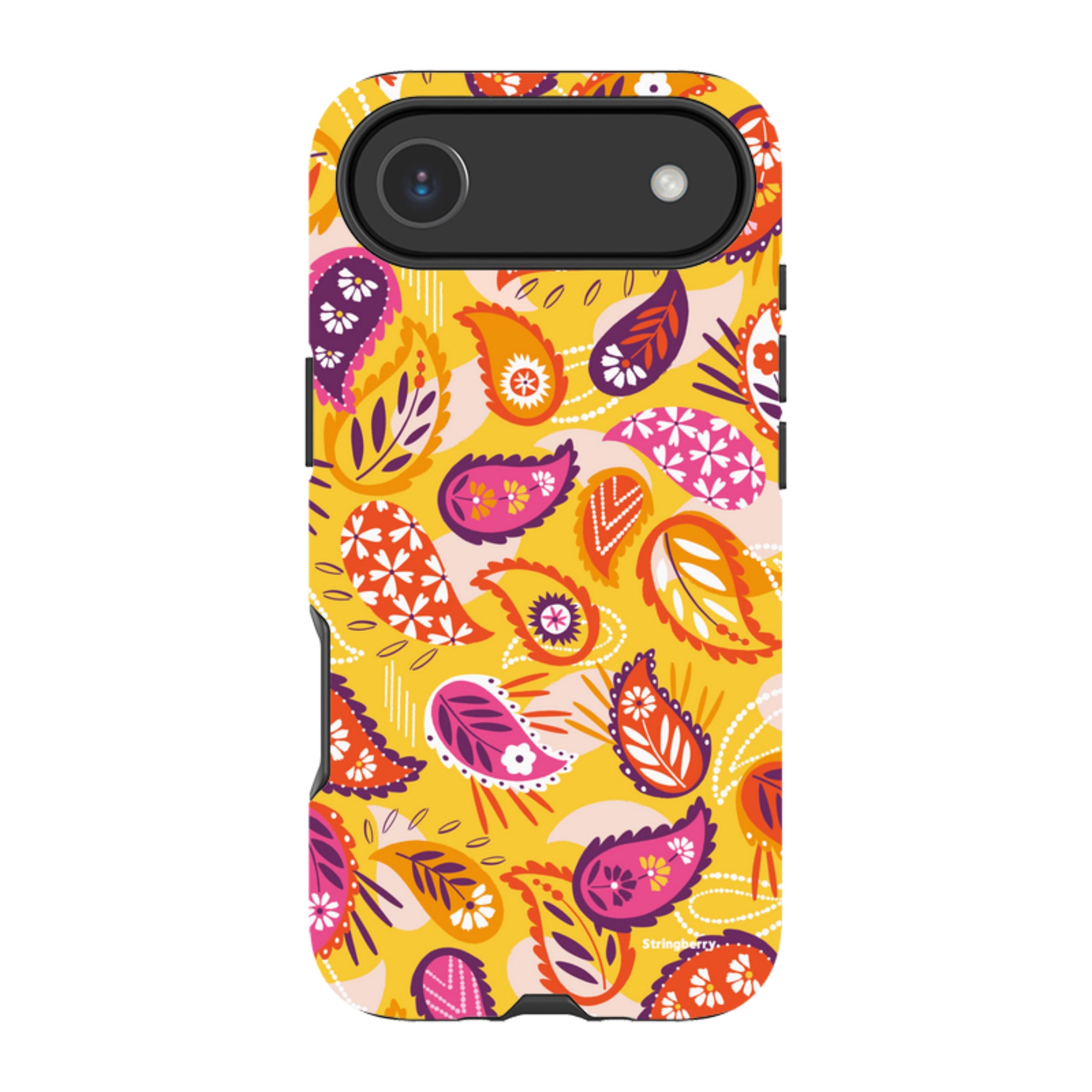 iPhone Tough Case - Paisley Yellow By Ali Brookes